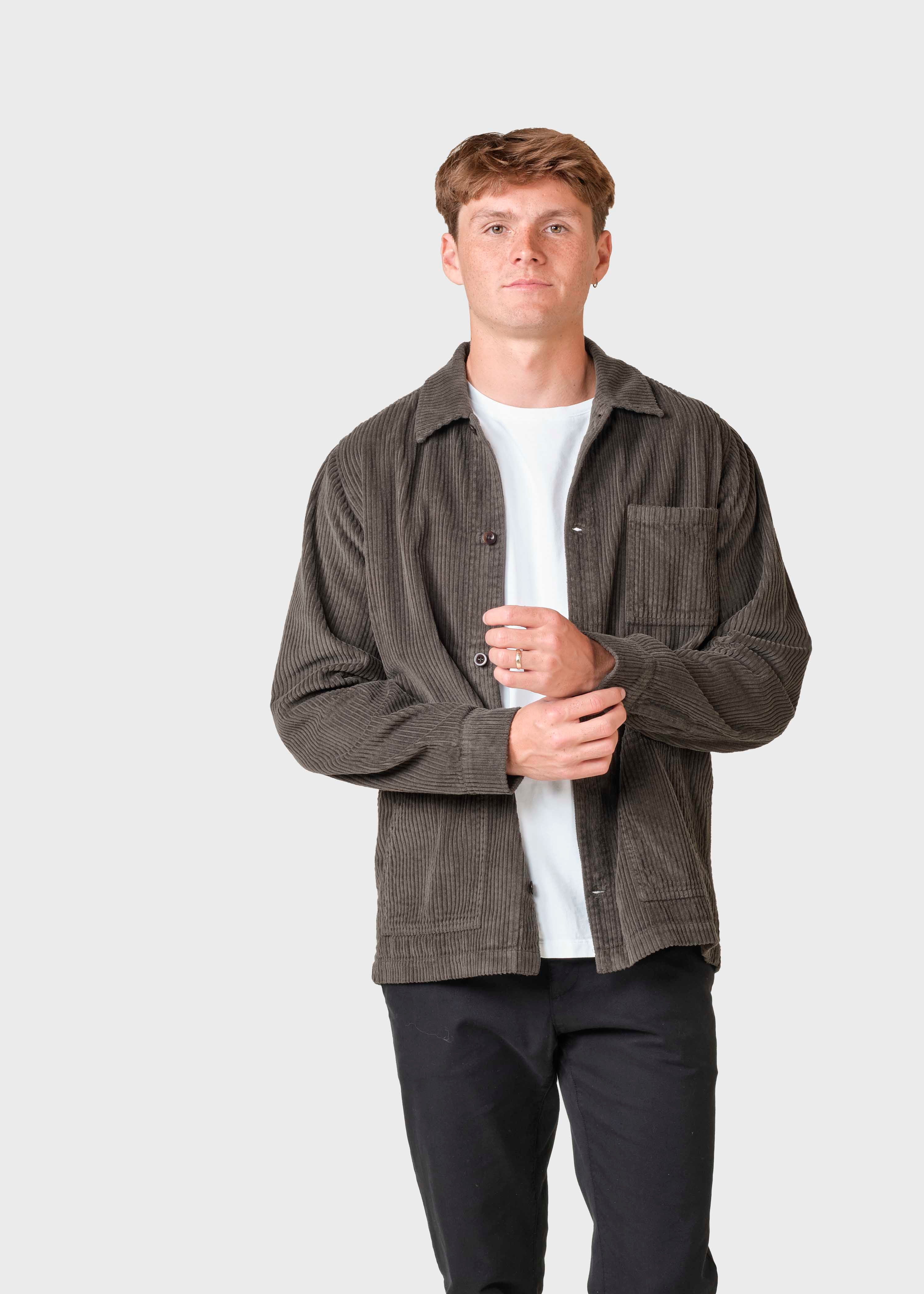 Sur-Chemise en velours côtelé Jimmy Olive