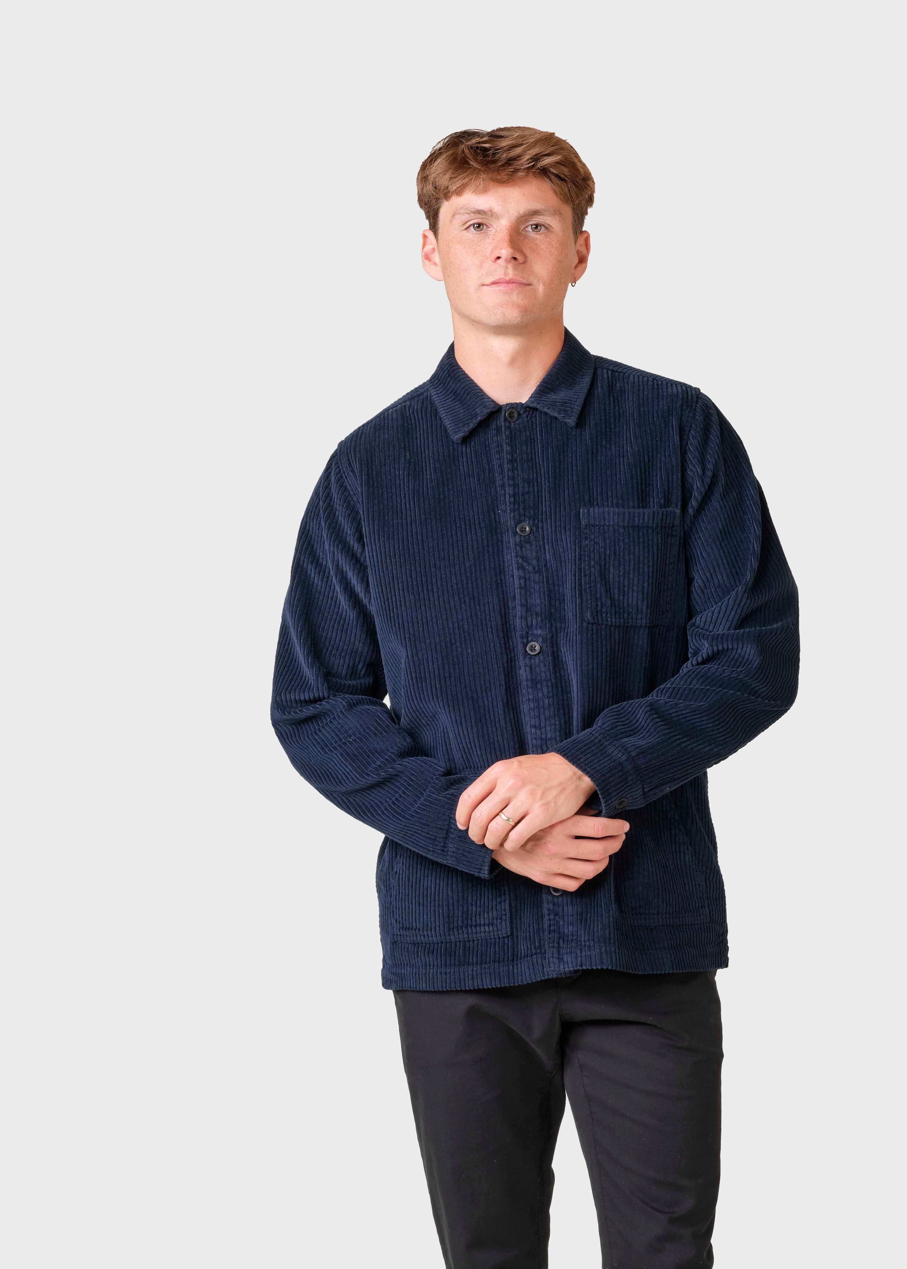 Sur-Chemise en velours côtelé Jimmy Navy
