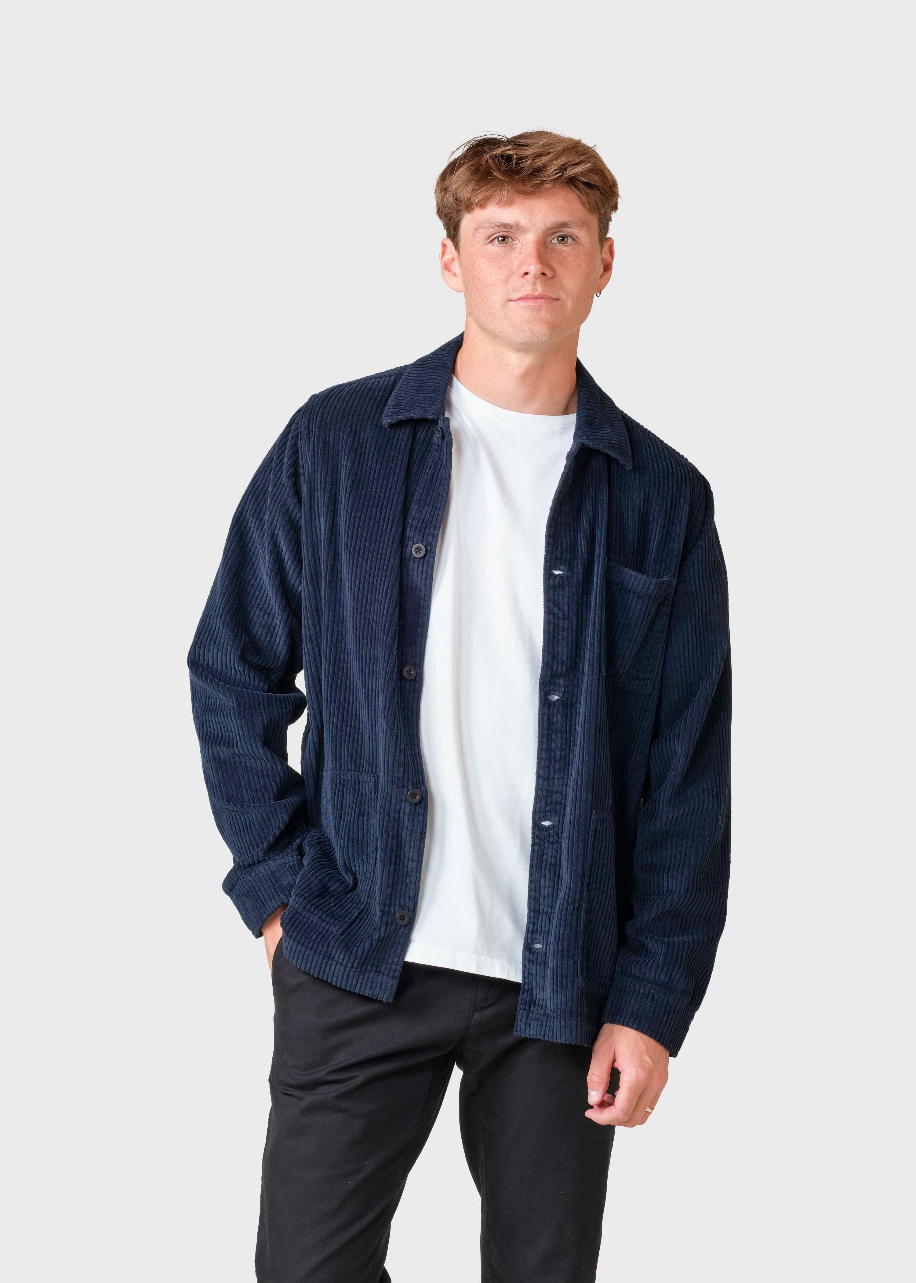 Sur-Chemise en velours côtelé Jimmy Navy