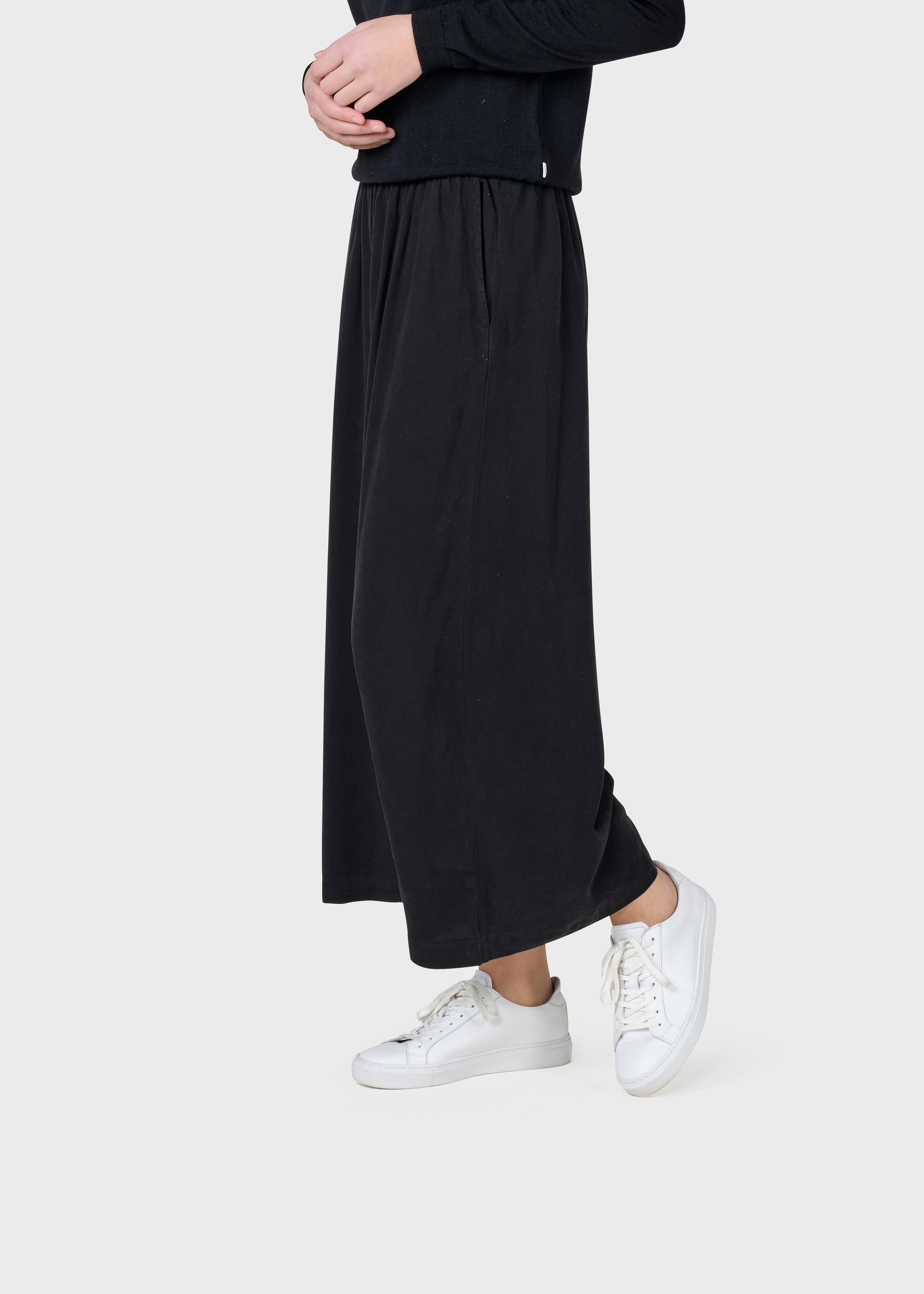 Schwarze Weite Hose Leonora