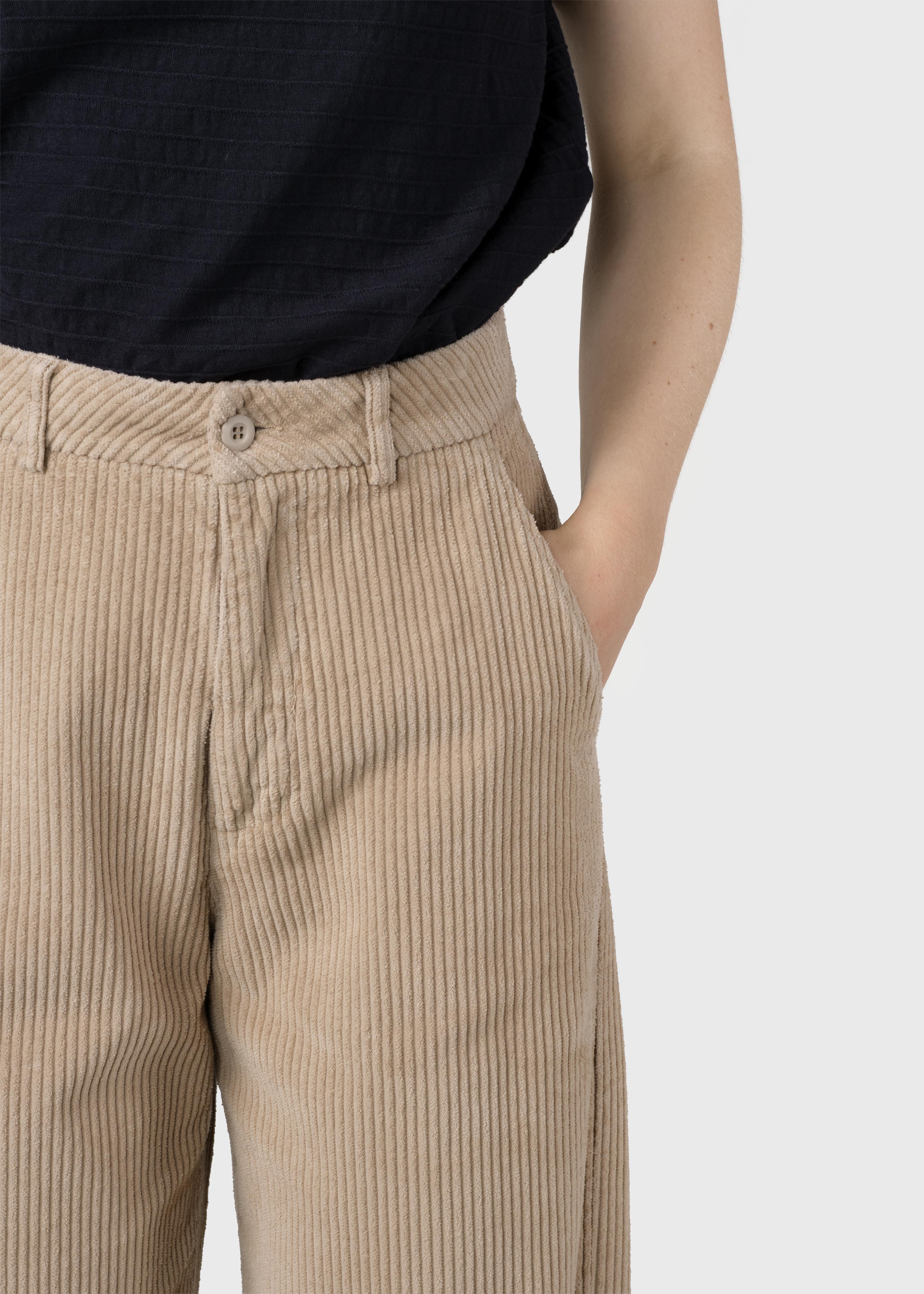 Lydia Beige corduroy pants