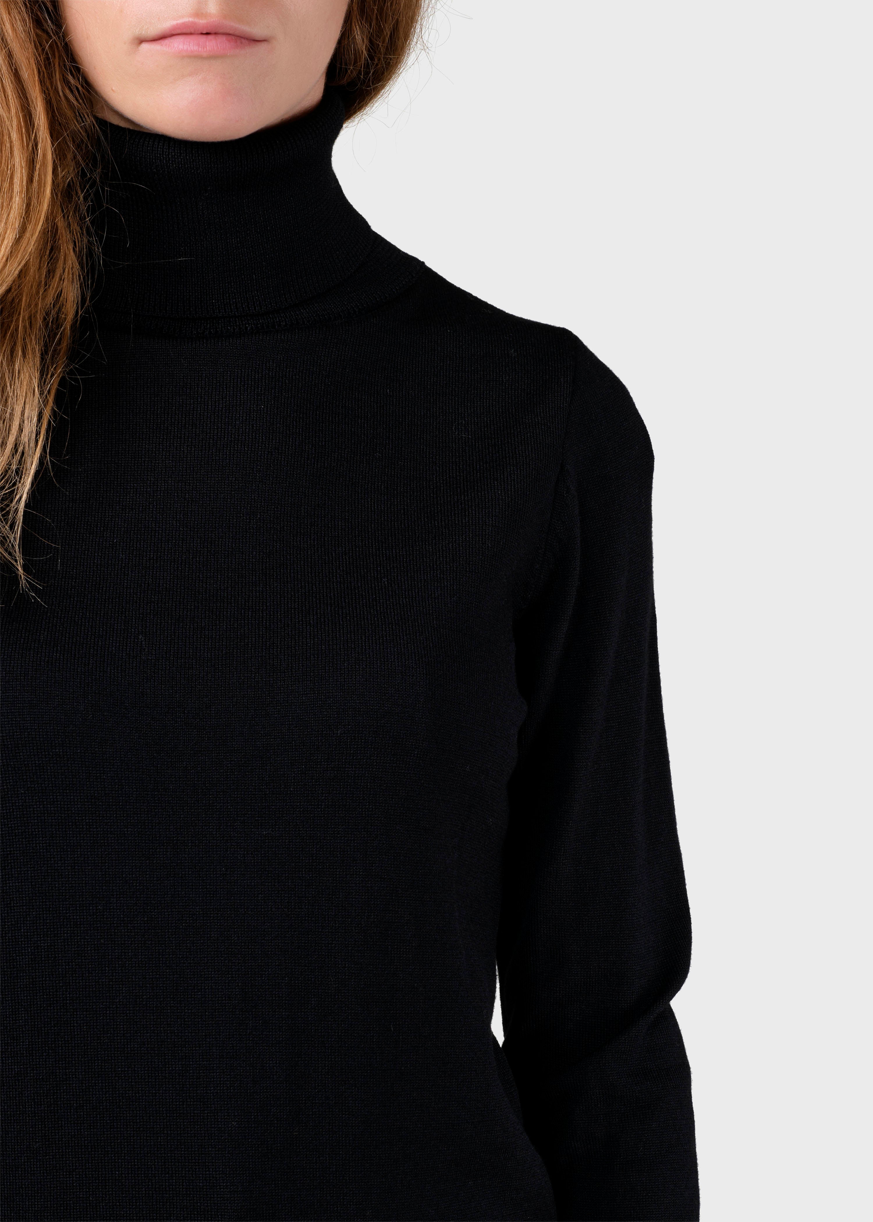 Women merino turtleneck Isabella Black