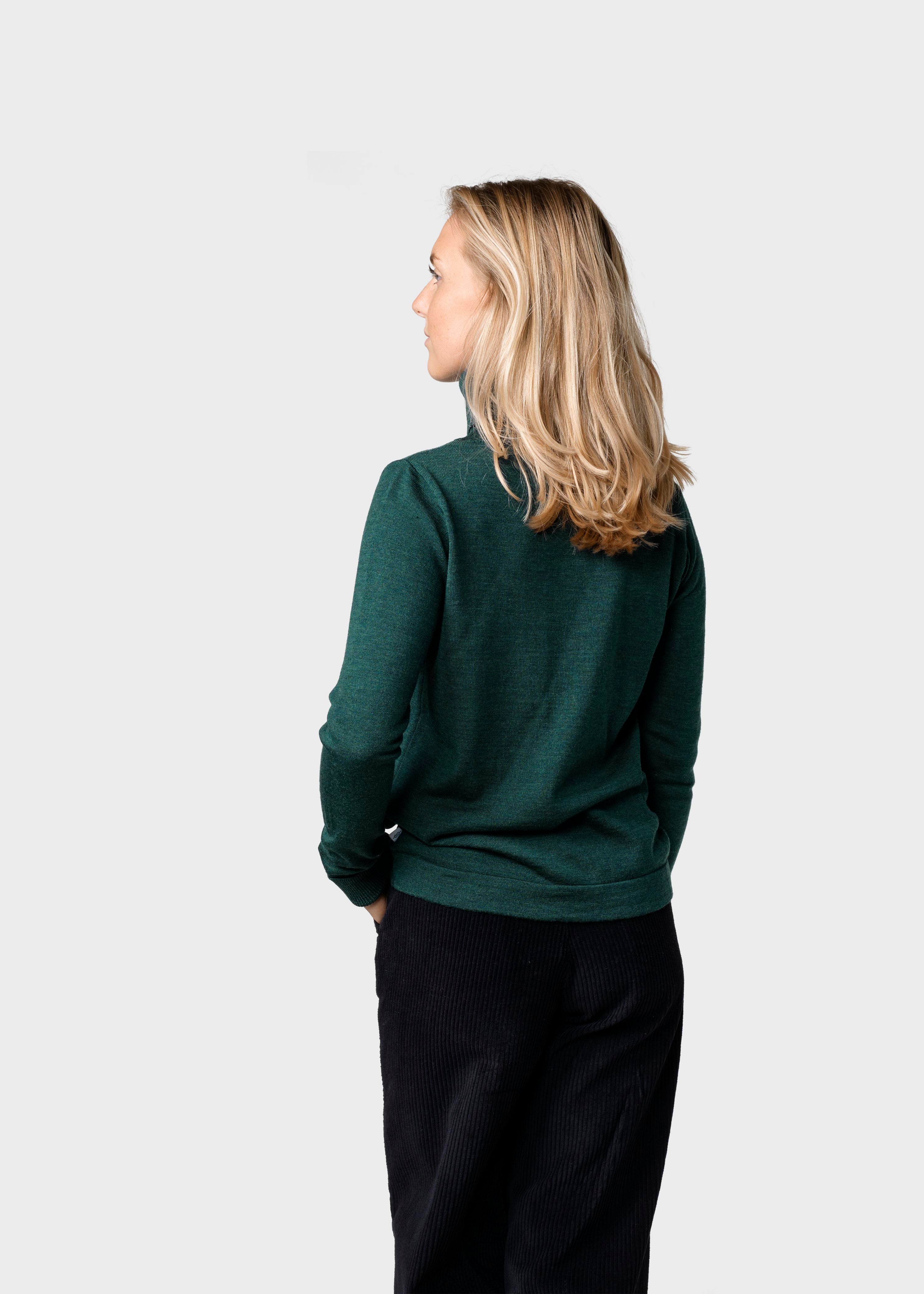 Women merino turtleneck Isabella Moss green