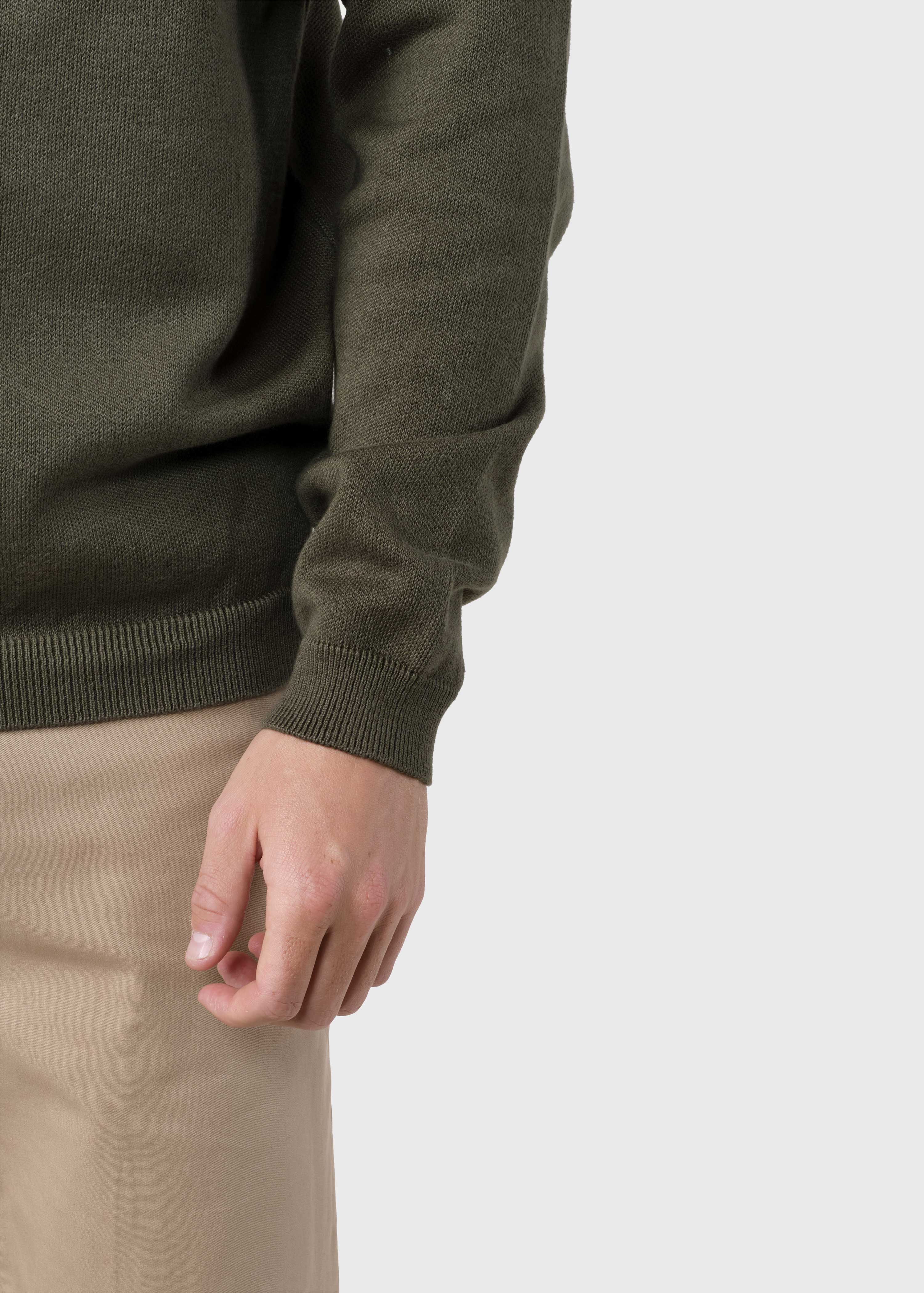 Basic Olive organic cotton knit