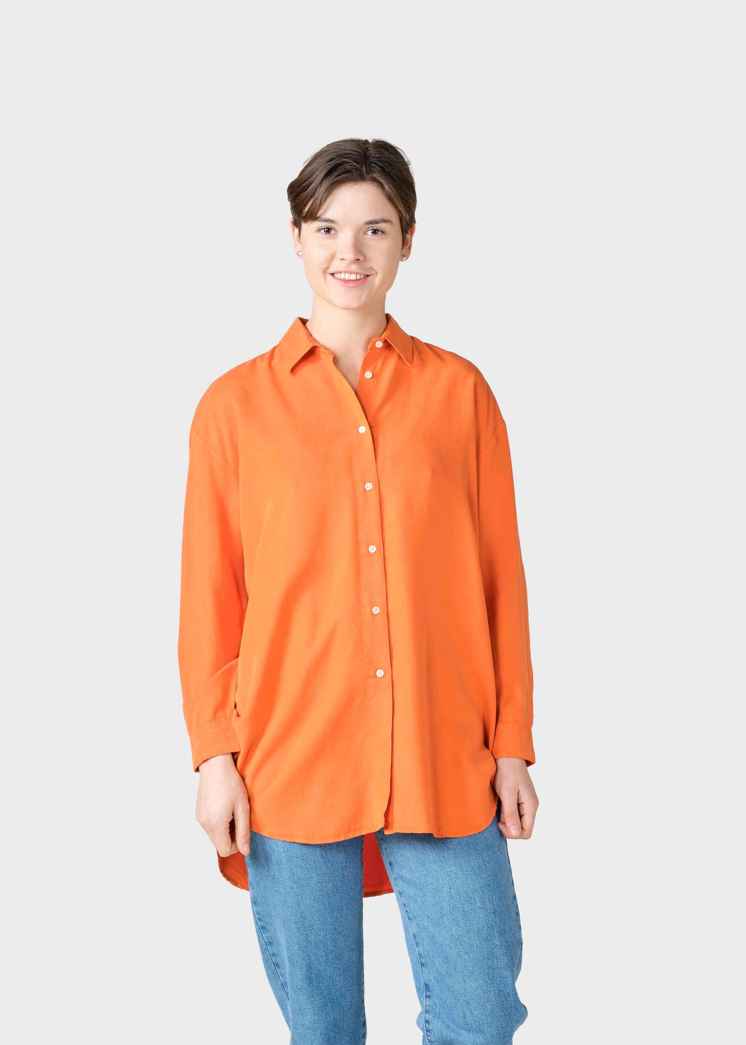 Mid-length lyocell shirt Ofelia Mandarin