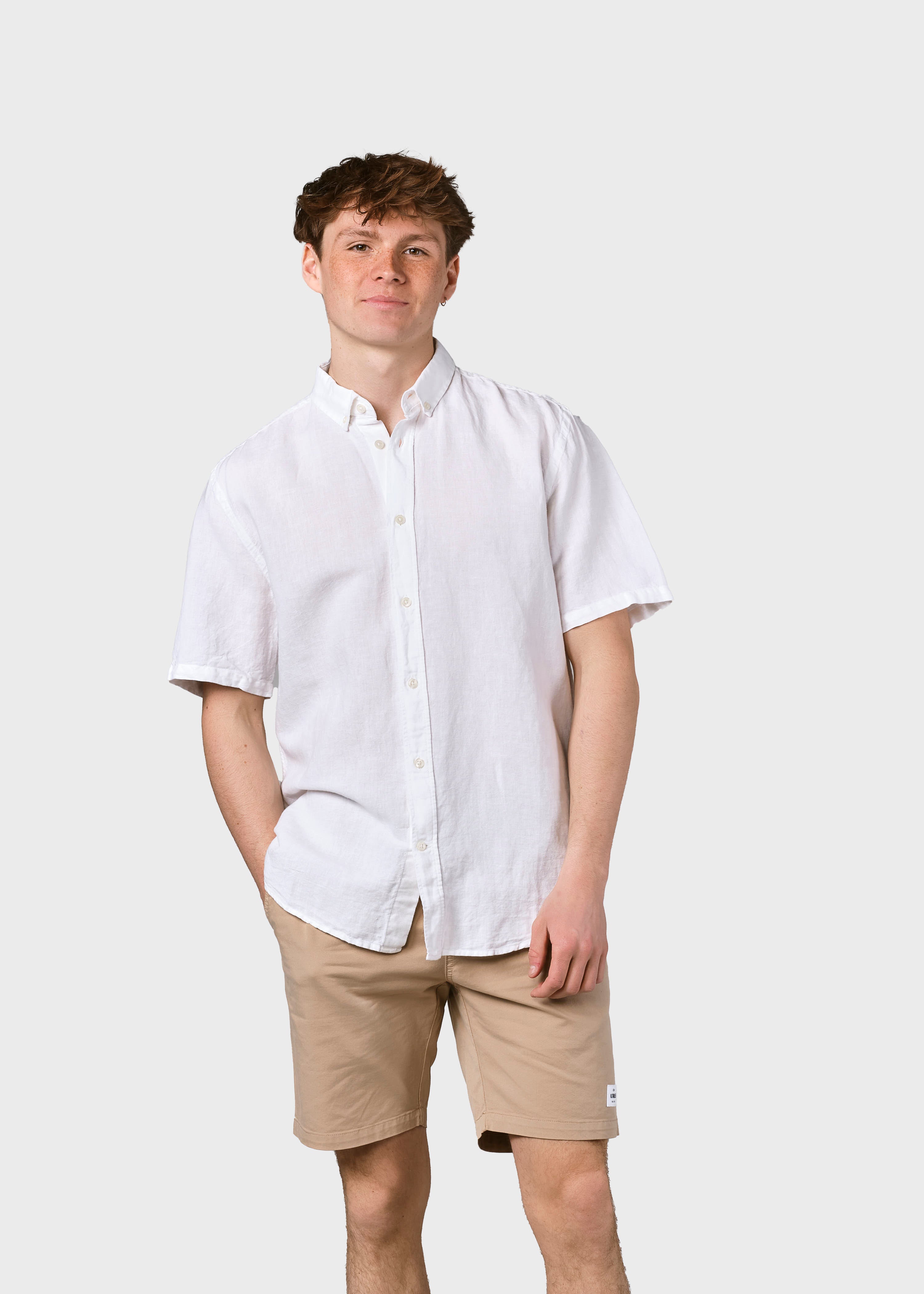 Chemisette en lin blanche Mikkel