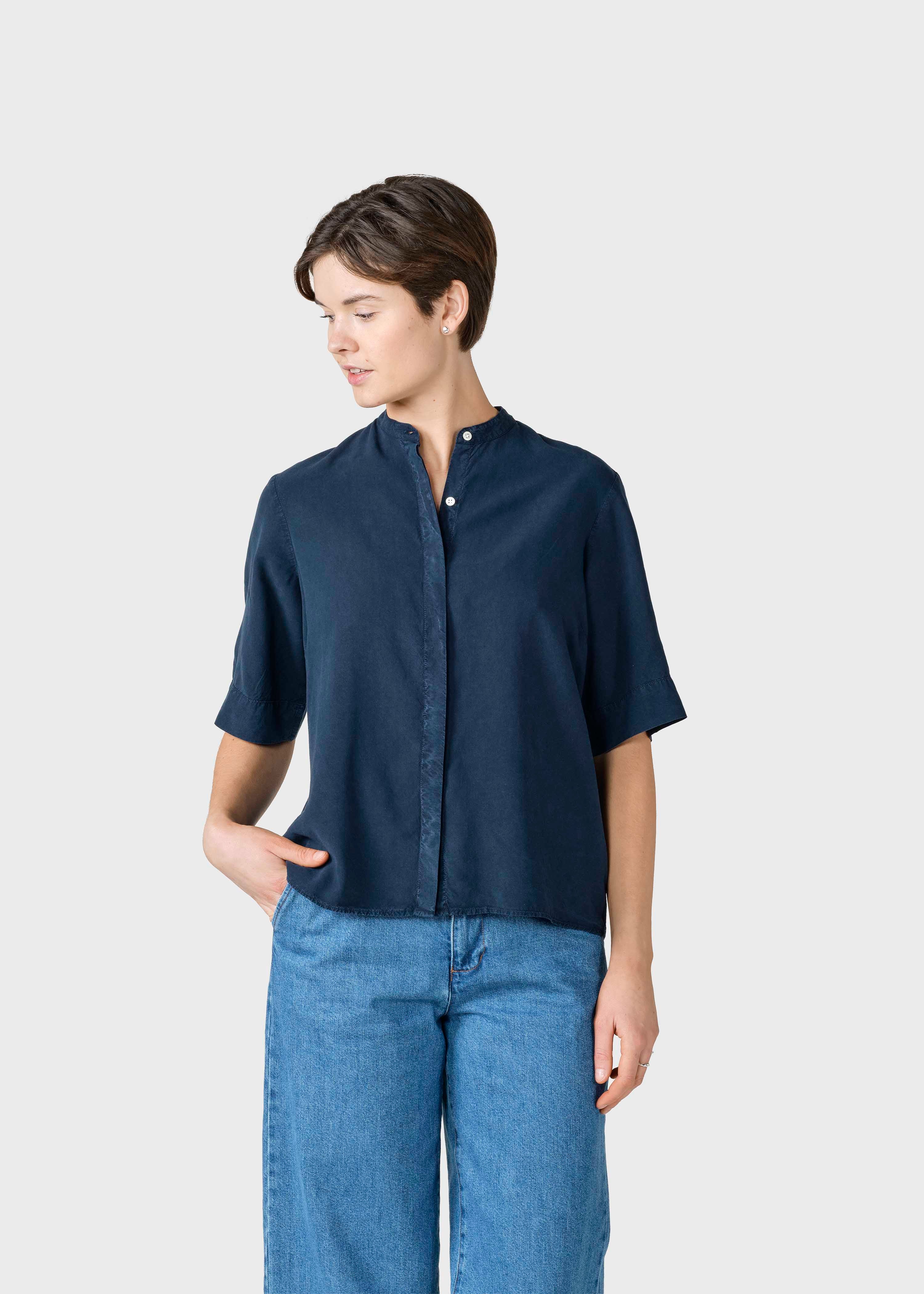 Lyocell Bluse Solrun Navy