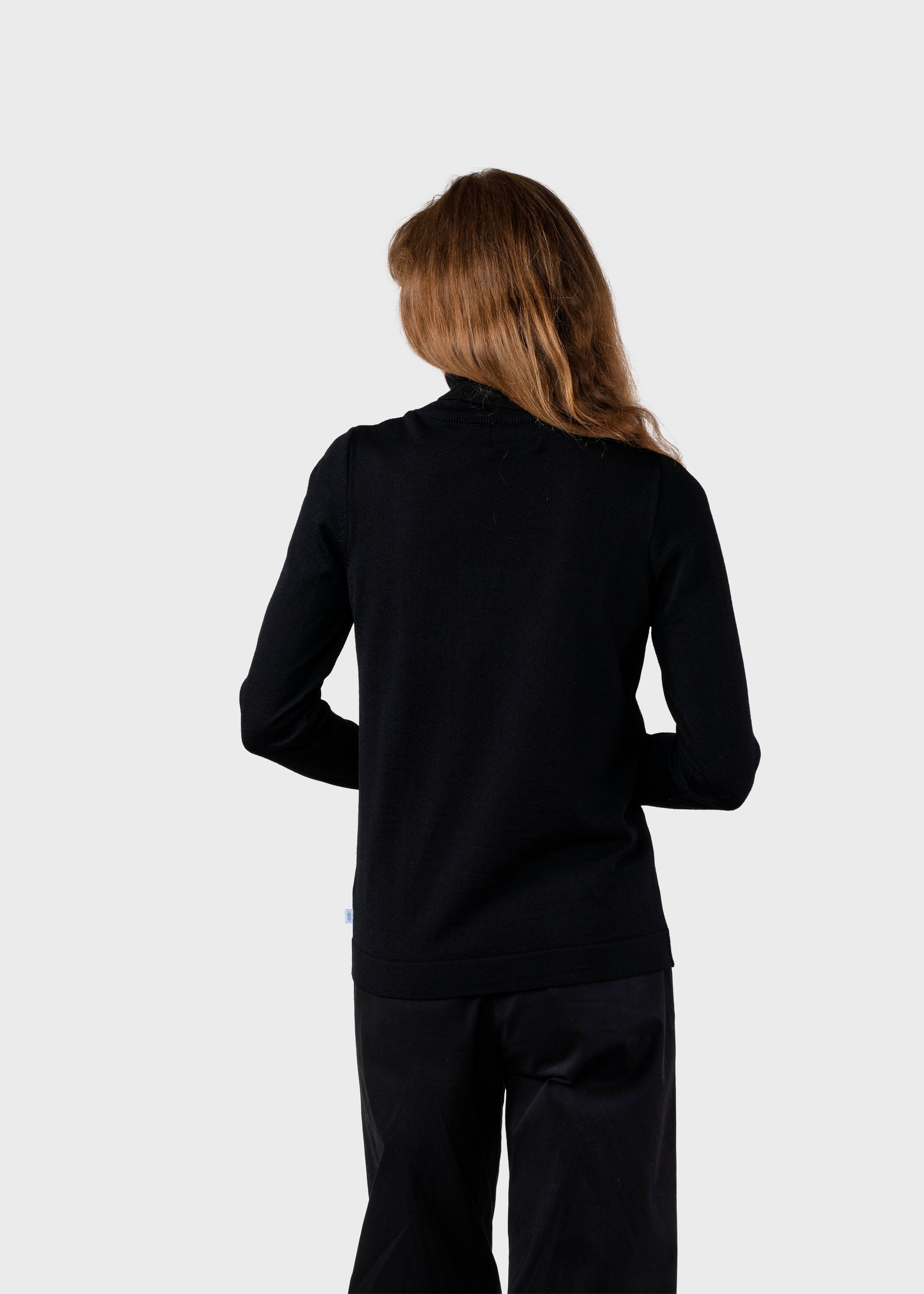 Women merino turtleneck Isabella Black