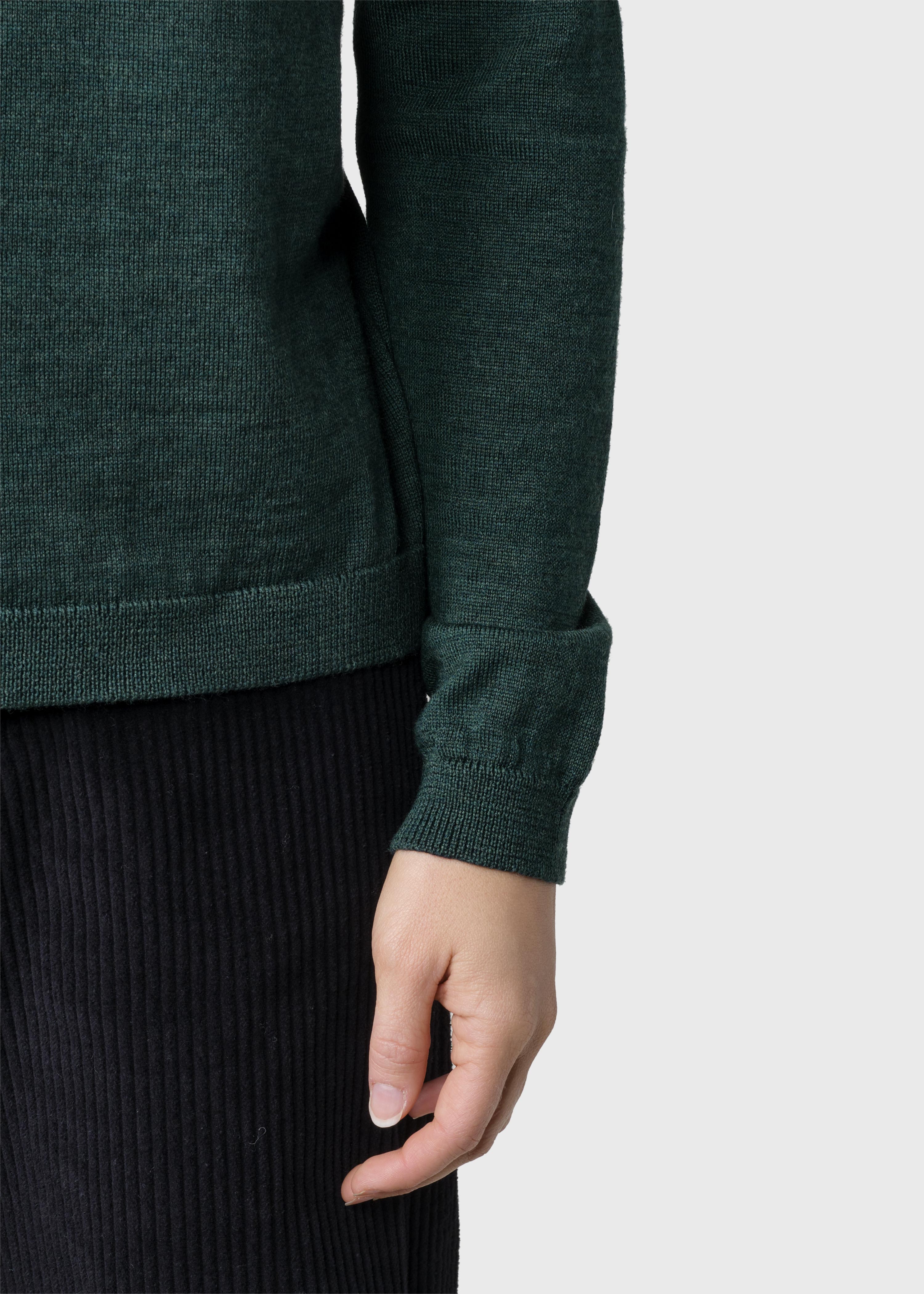 Women's Basic Merino Wool Sweater Moss green