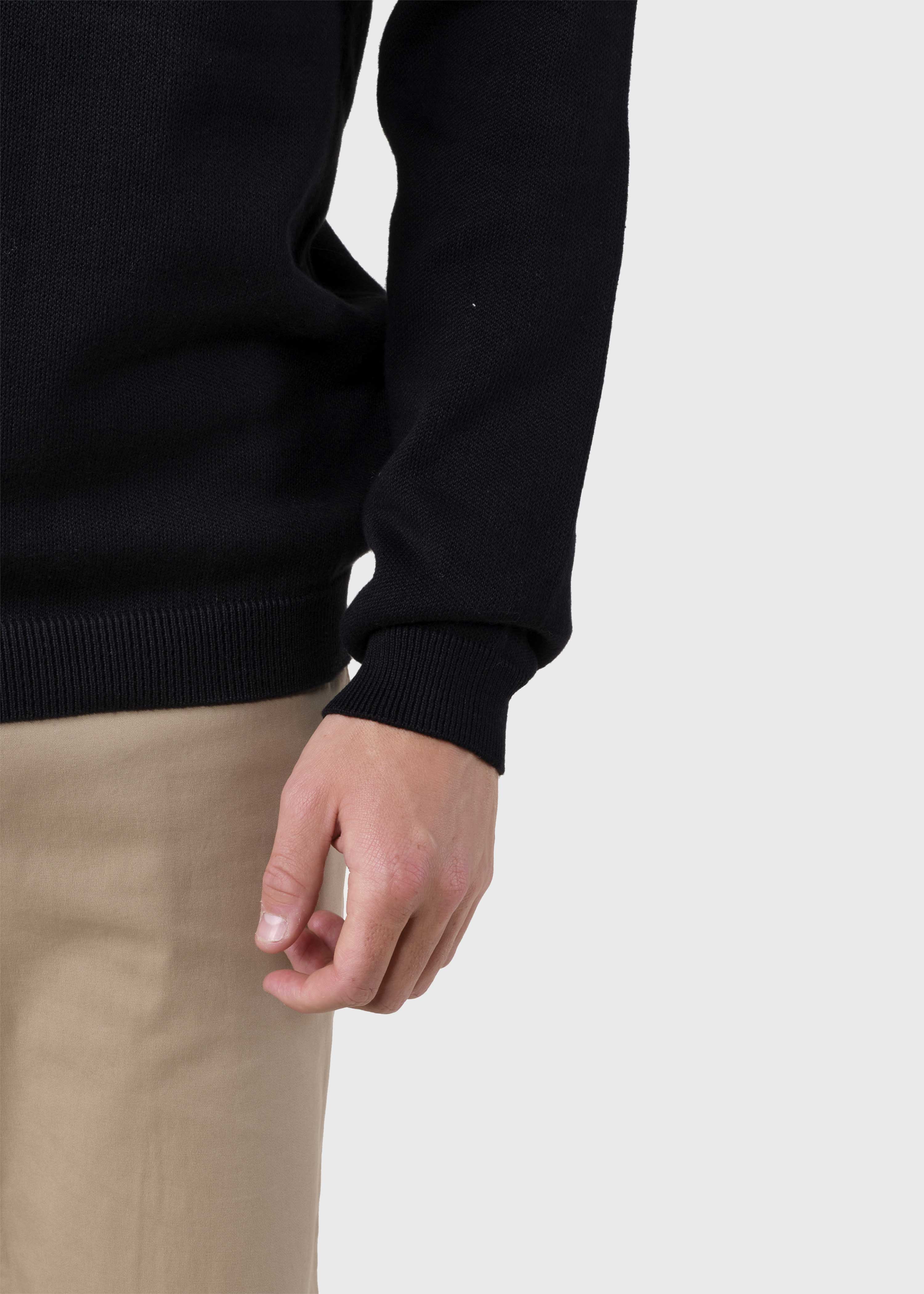 Basic black organic cotton knit