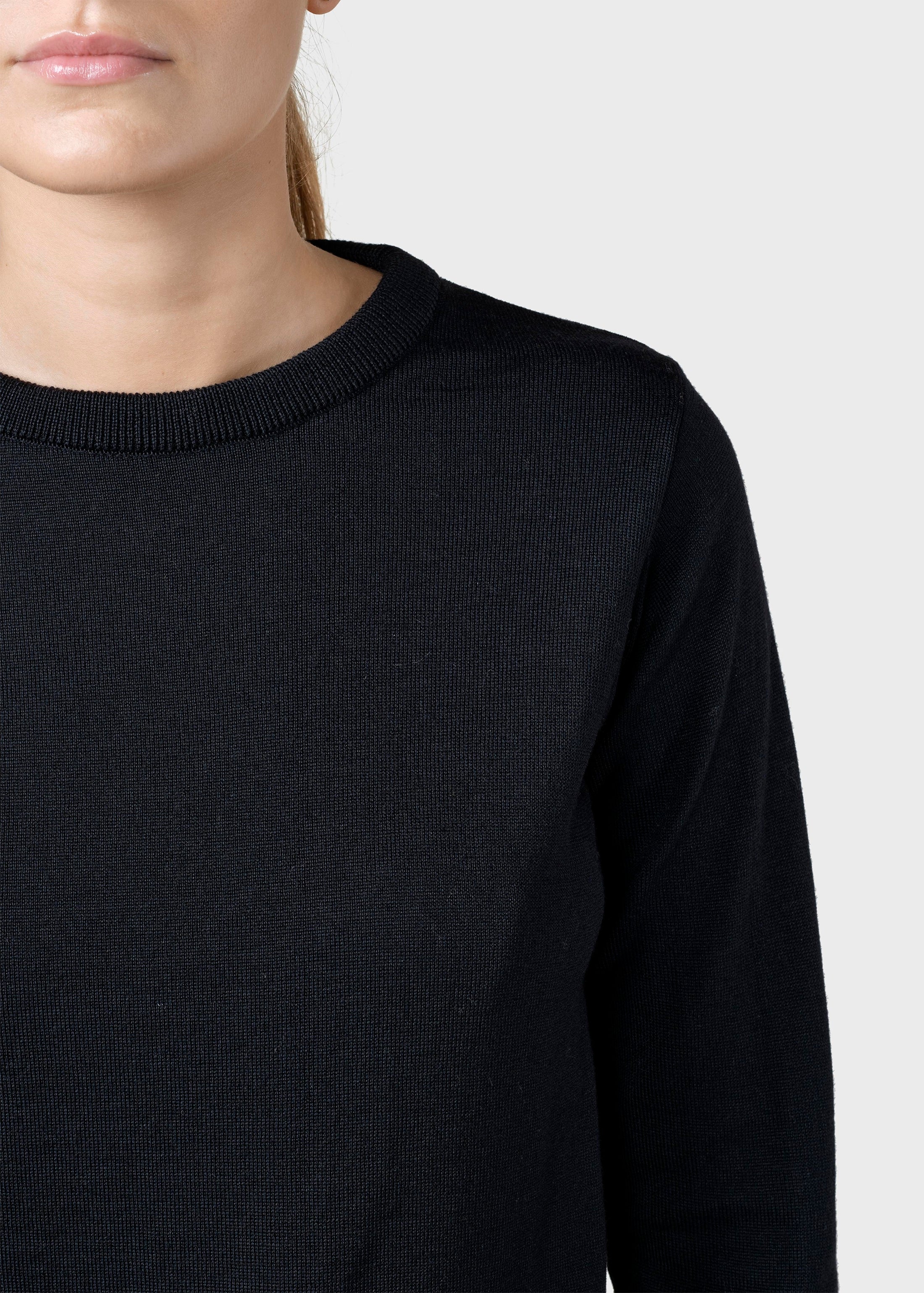 Pull fin merinos noir