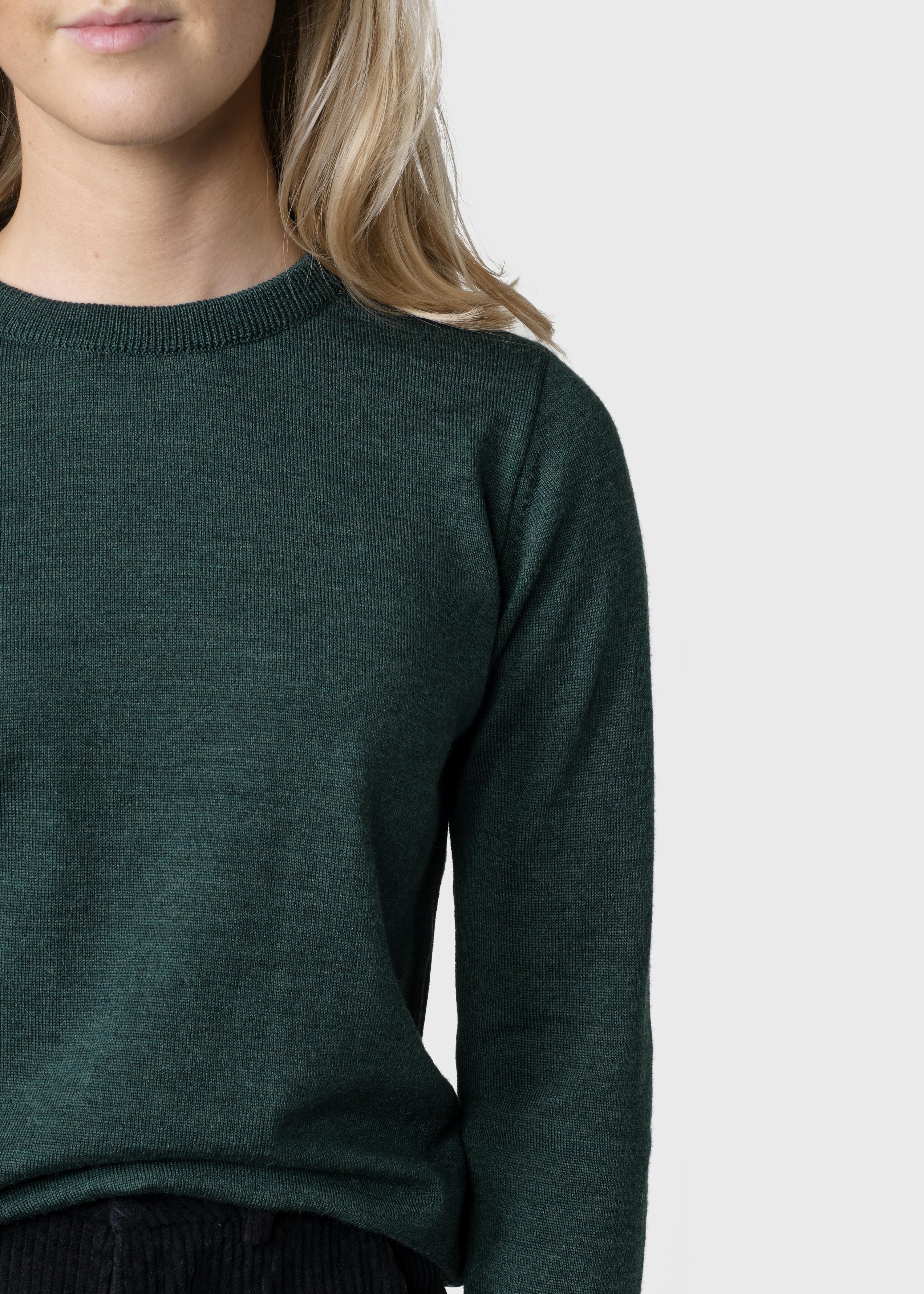 Women's Basic Merino Wool Sweater Moss green