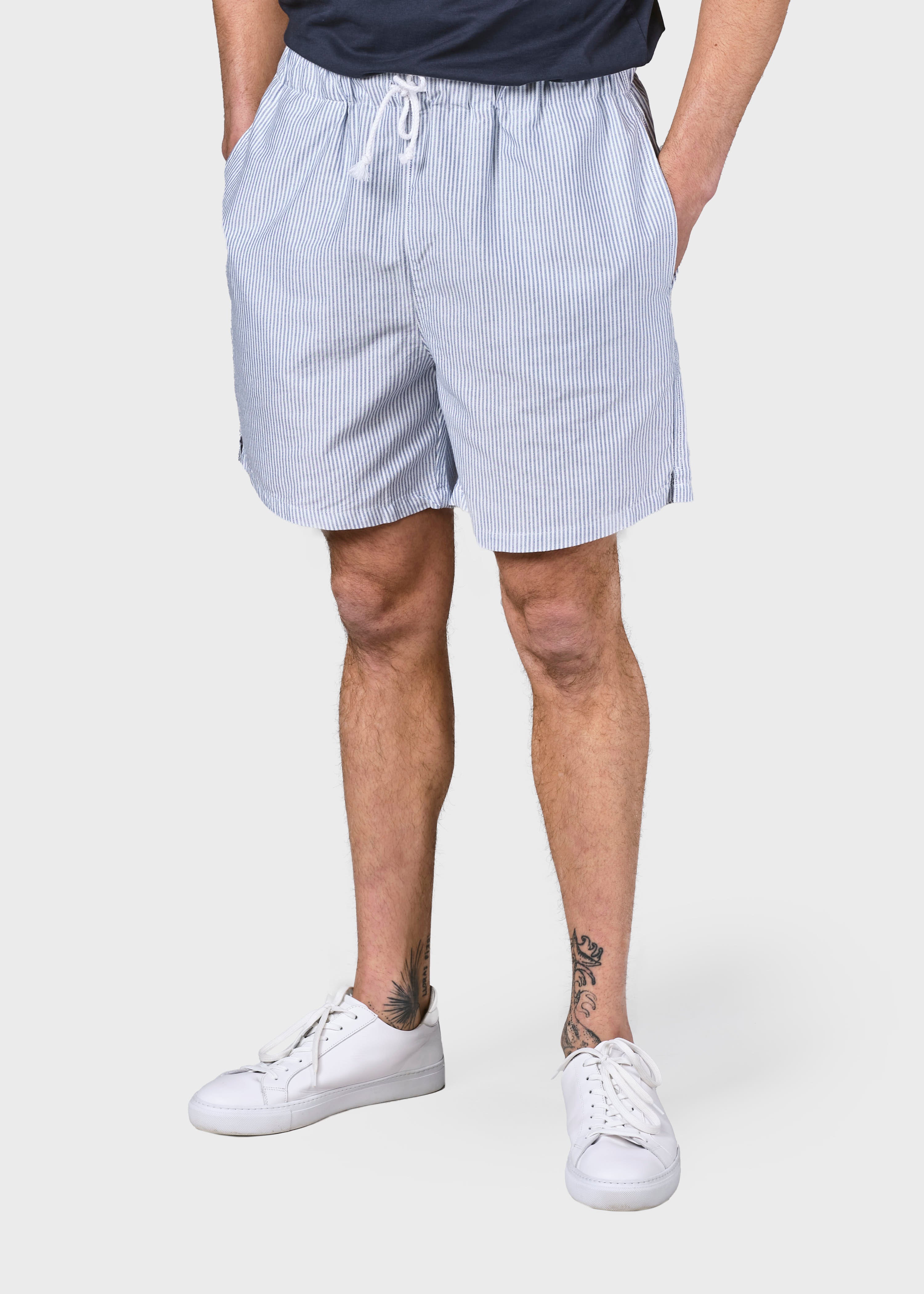 Bertram Navy Striped Shorts