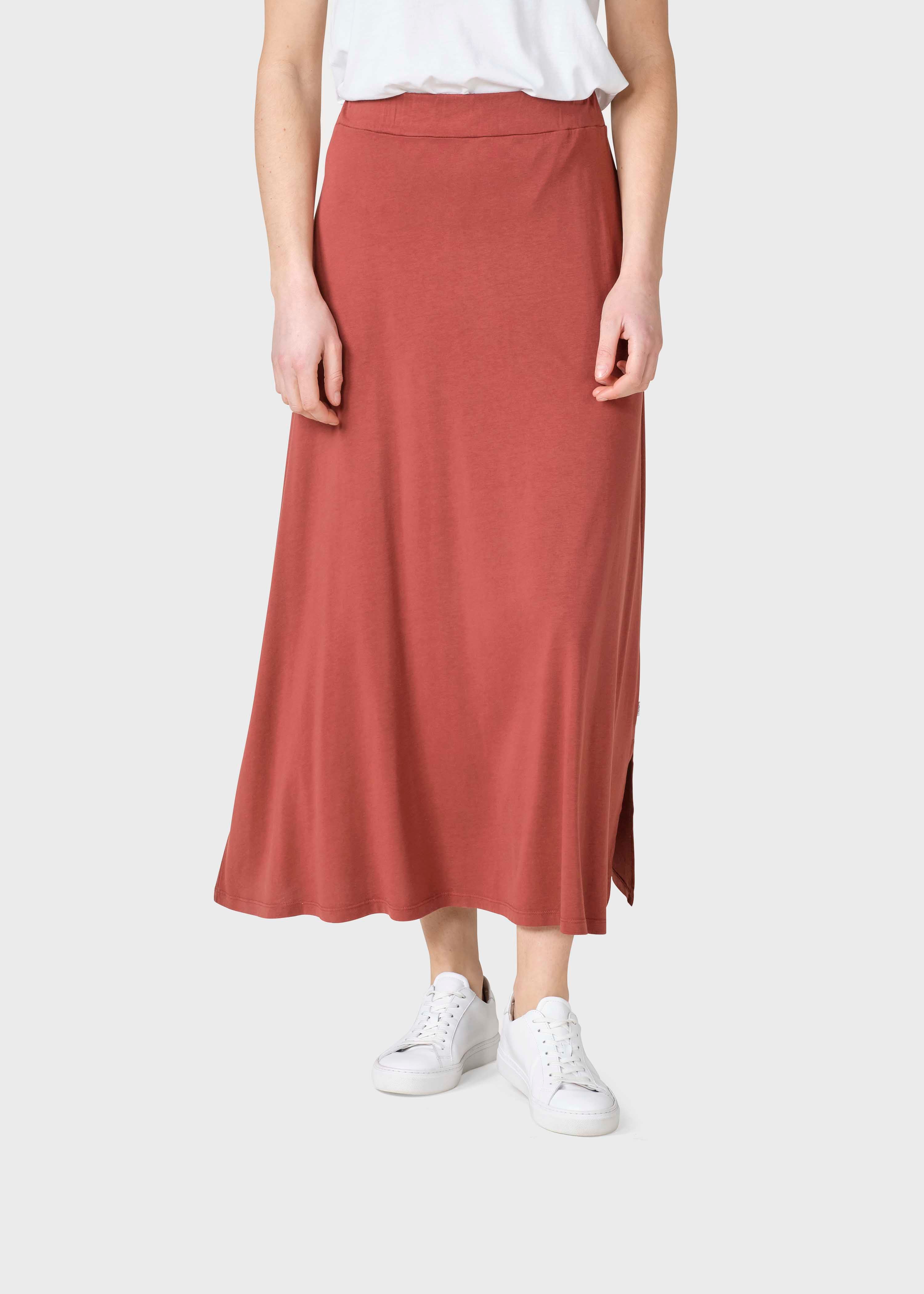 Long lyocell skirt Nora Terracotta