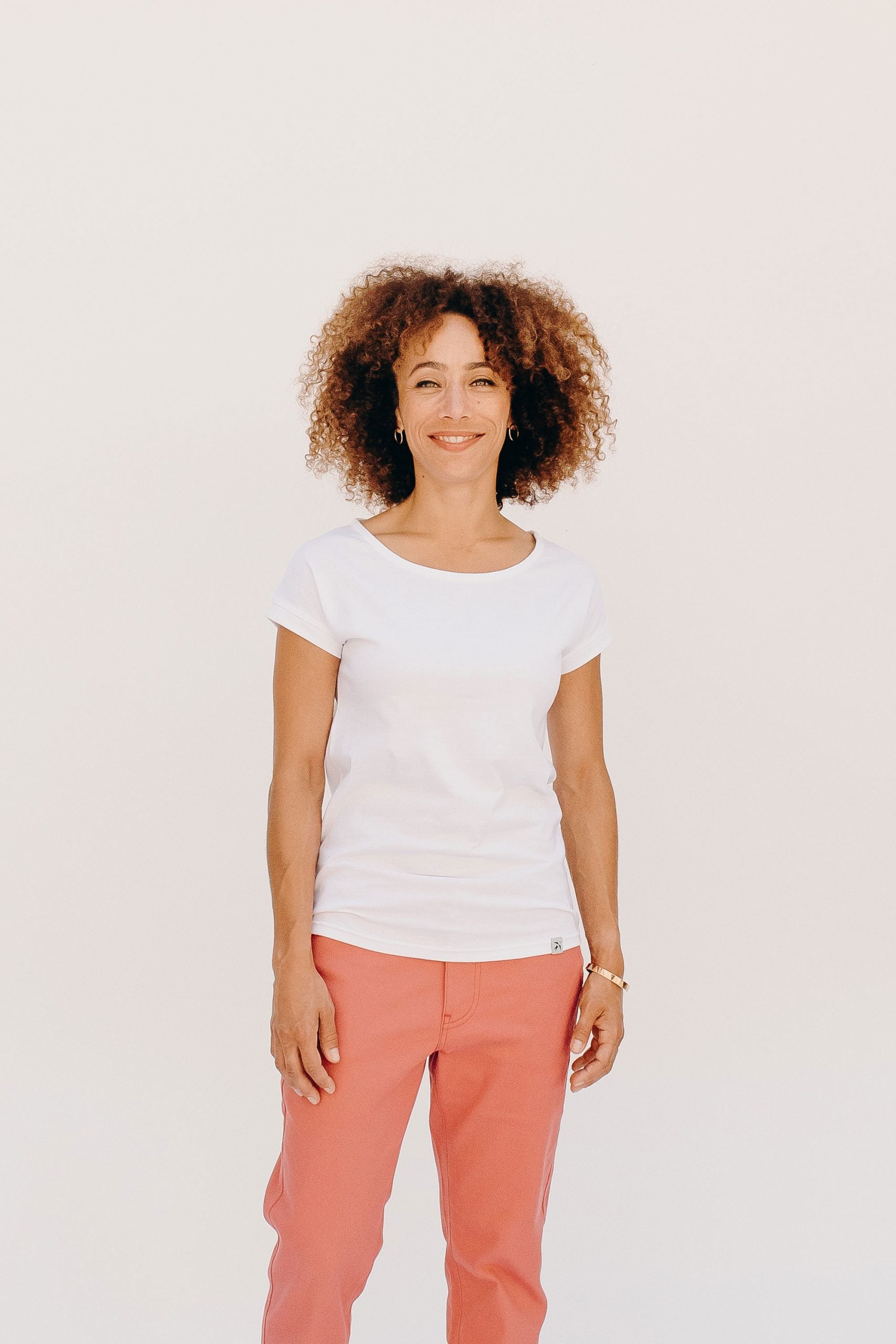 T-shirt Mme Mésange blanc