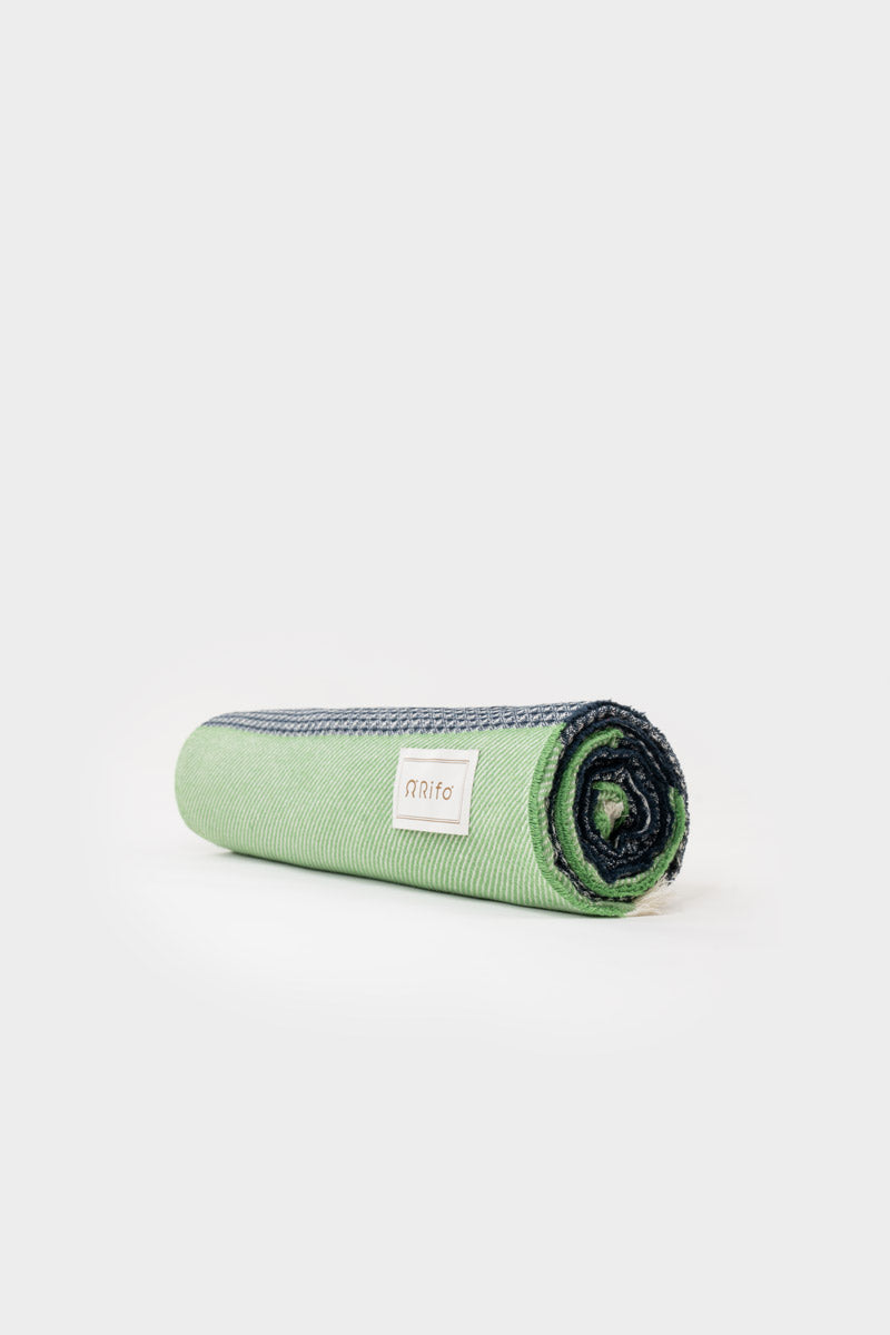 Linge de plage Waffle bleu