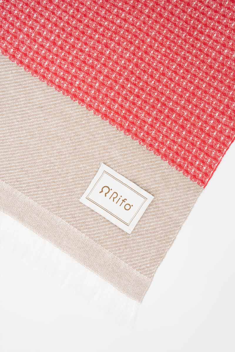 Beach Towel Waffle Red
