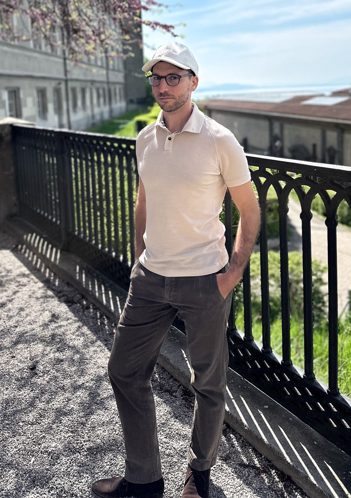 Slim Herren Poloshirt Beige