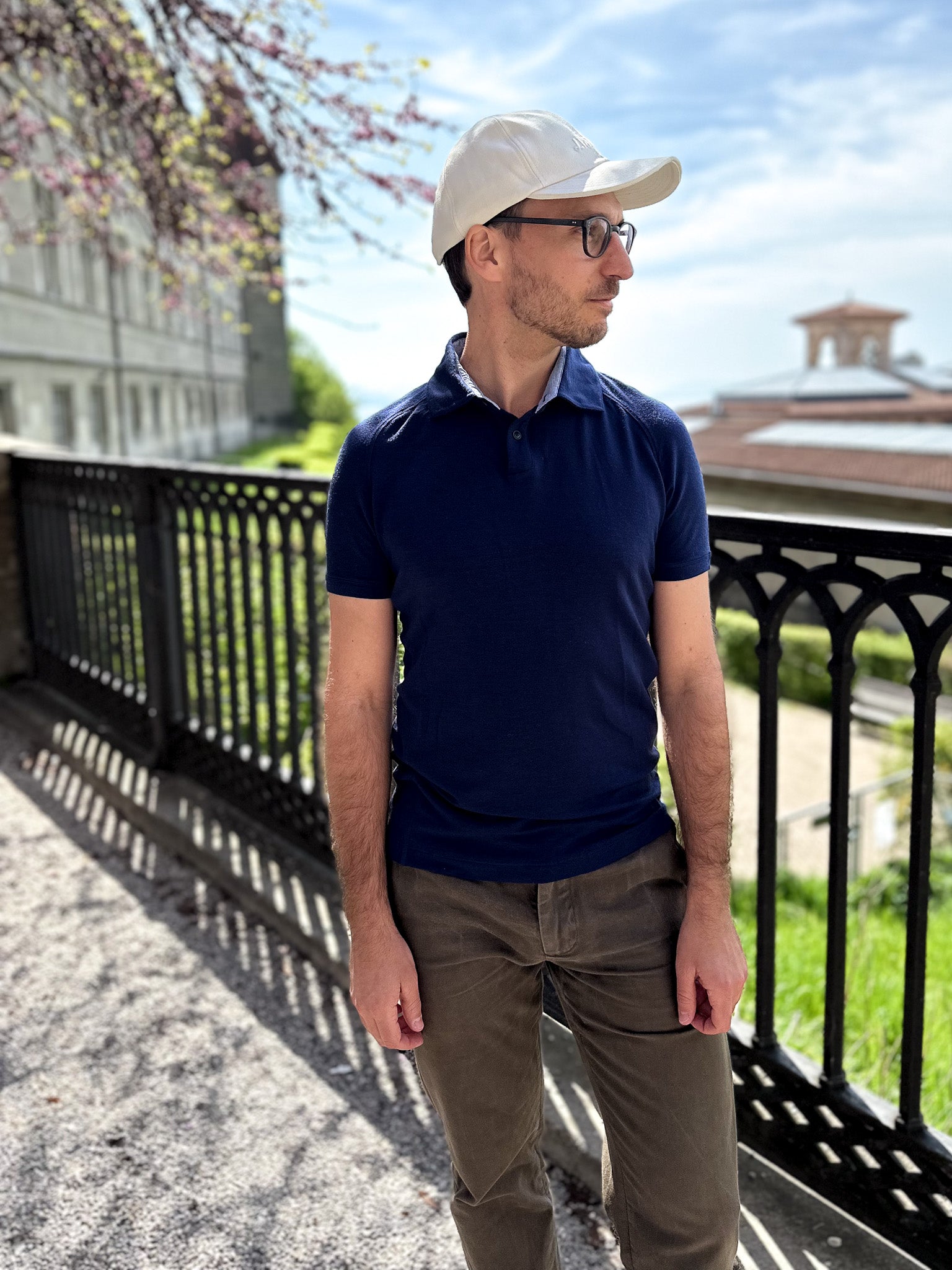Slim Herren Poloshirt Navy