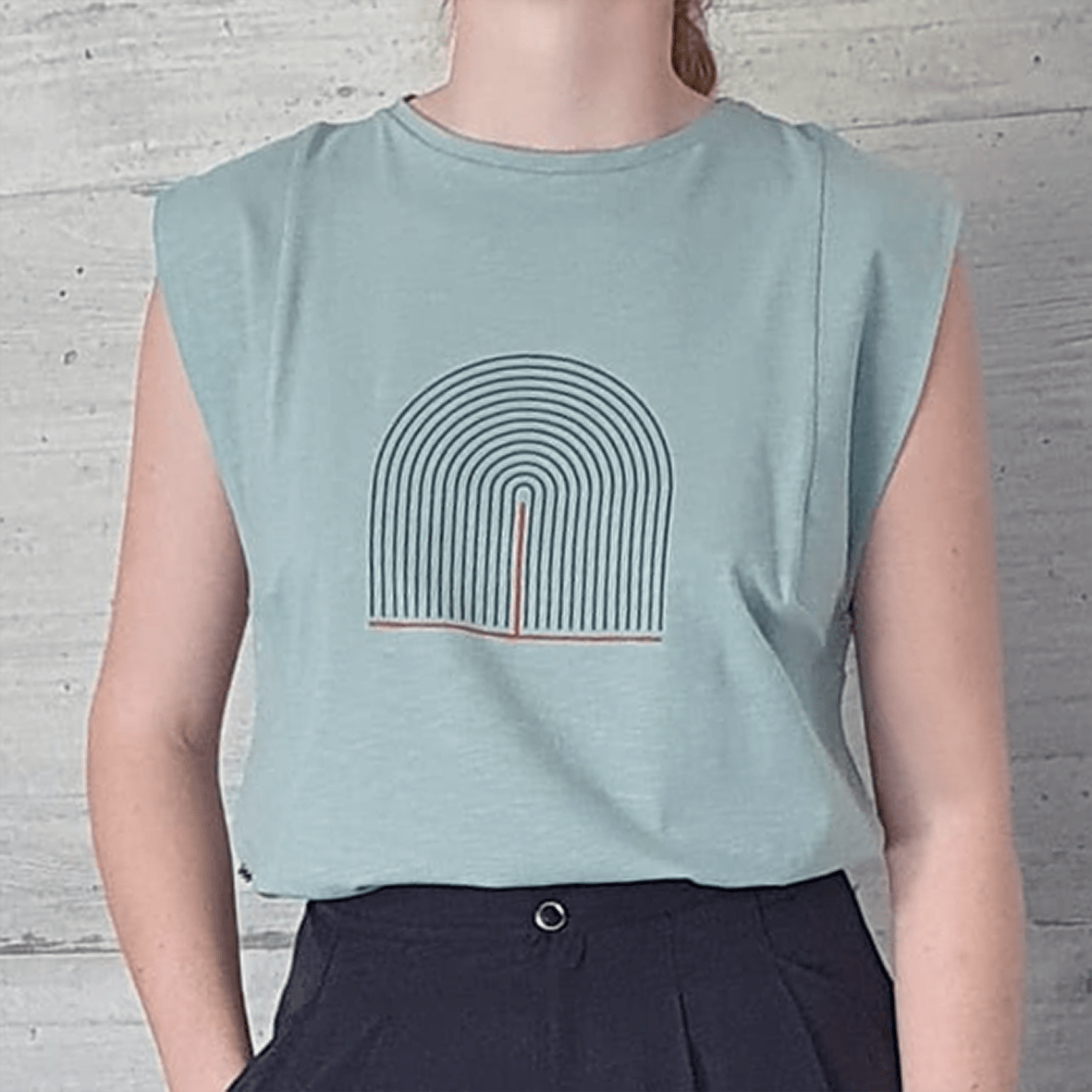 Top Maeve vert de gris