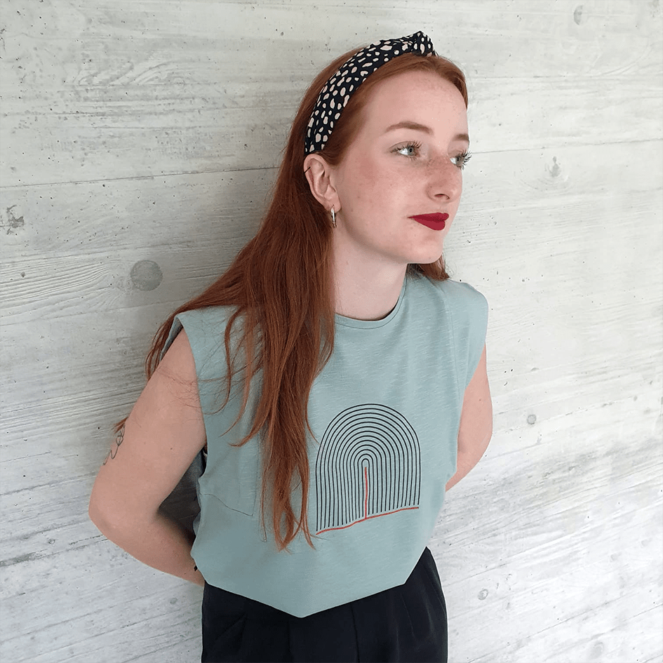 Top Maeve vert de gris