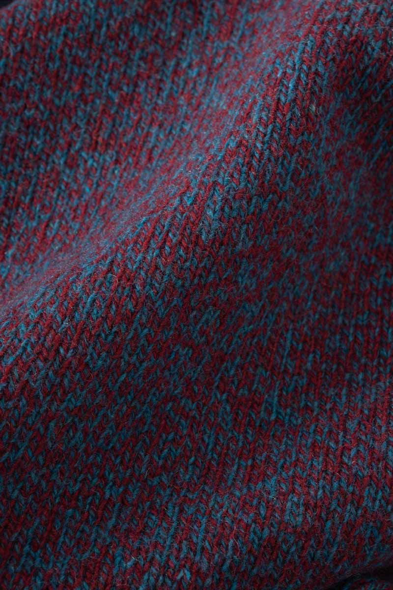 Kaschmir Rollkragen-Pullover Ada Bordeaux-Blau Meliert