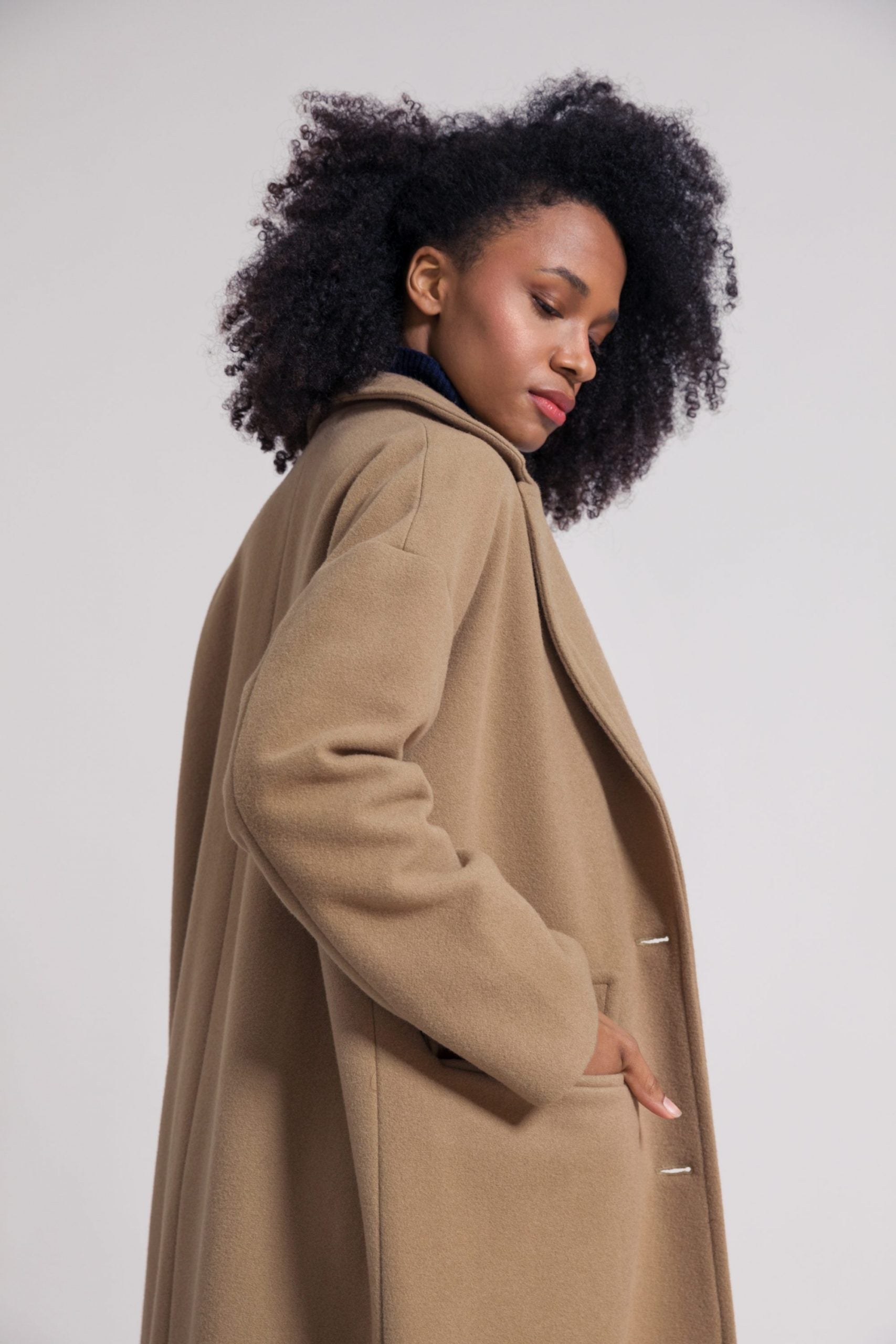 Manteau Femme long MARA beige 