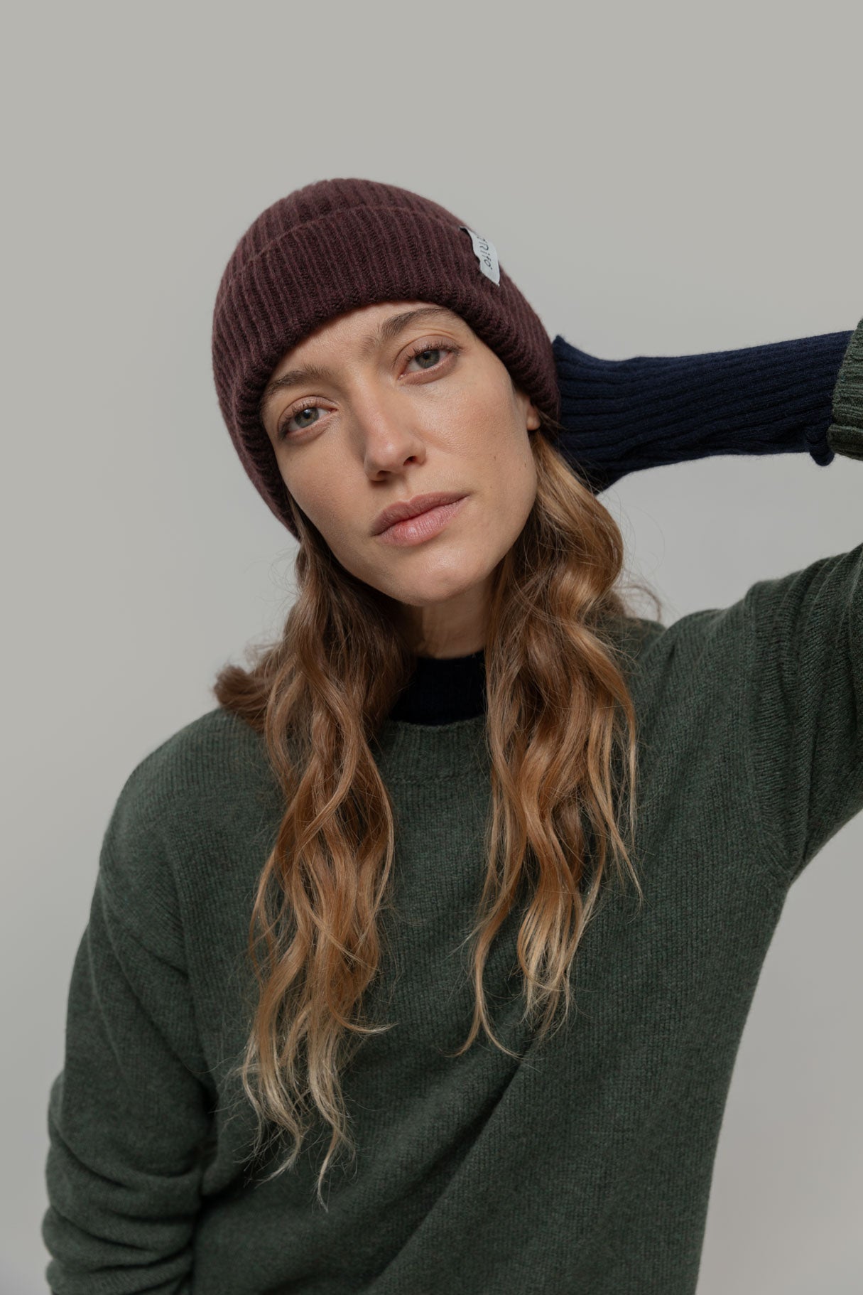 Cashmere beanie Marcello Brown