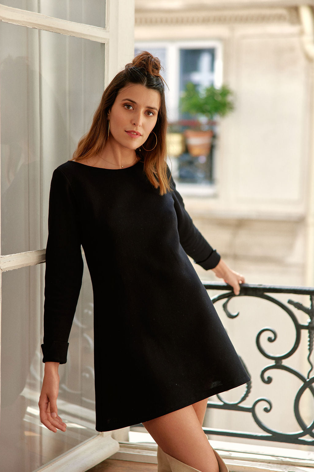 Robe courte noire Romy