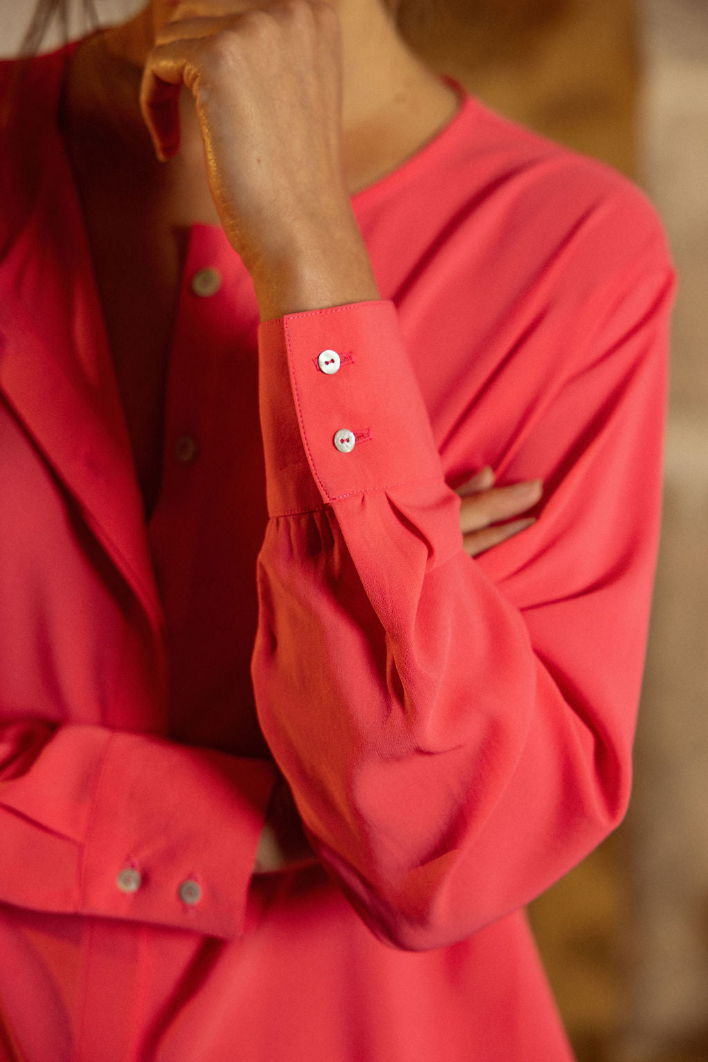 Chemise Femme Oversize fuchsia Elvira