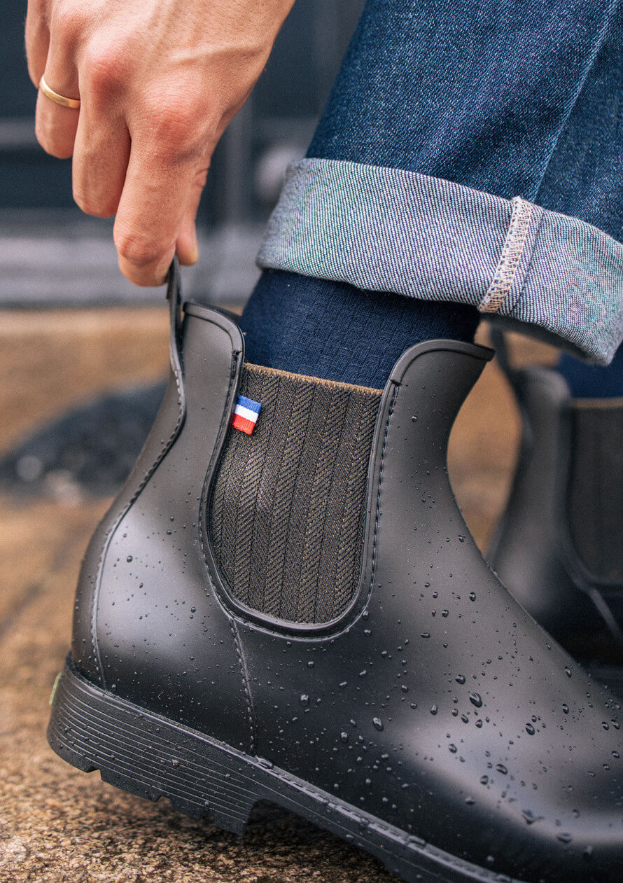 Boots de pluie Montpluie Noires Jacquard kaki