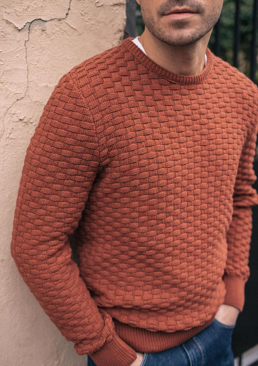 Sweater Damier Terracotta