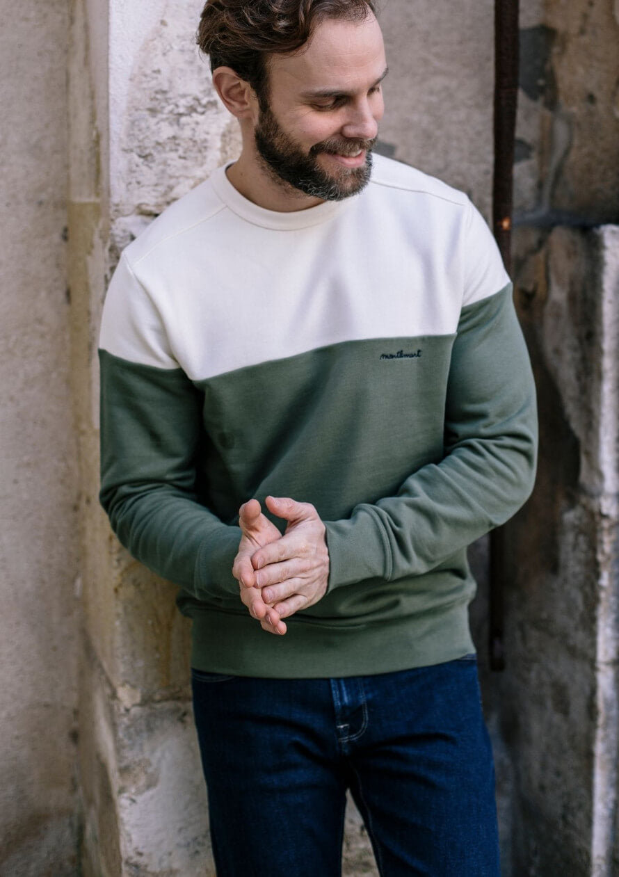Sweat homme coton Climat Kaki