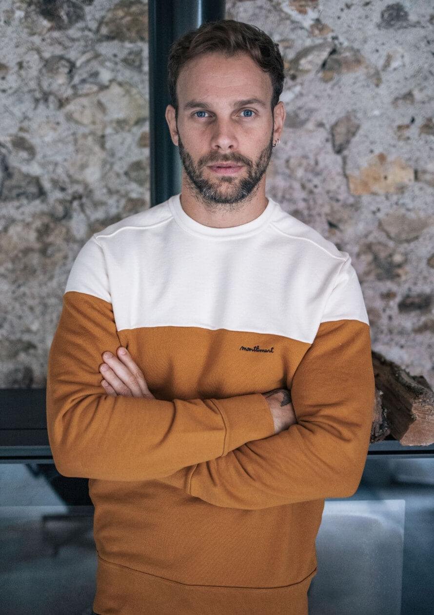 Sweat coton bio Climat Moutarde
