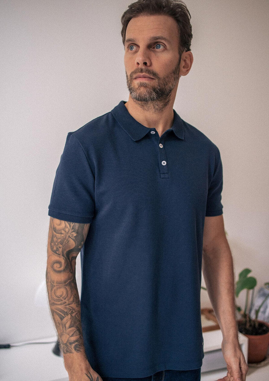 Polo homme coton bio Amical Marine