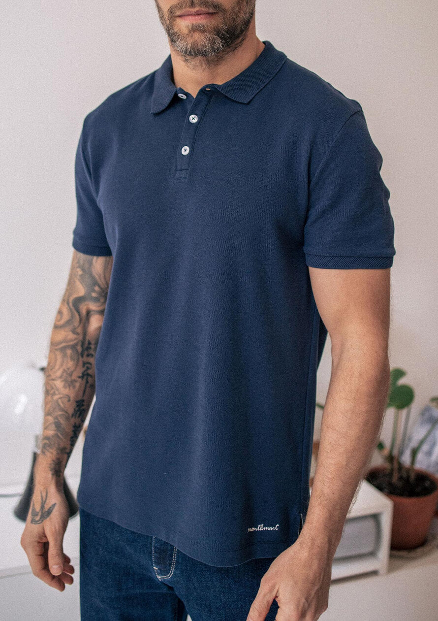 Polo homme coton bio Amical Marine