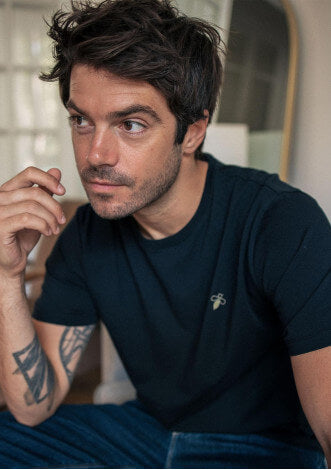 Organic cotton black T-shirt Essaim