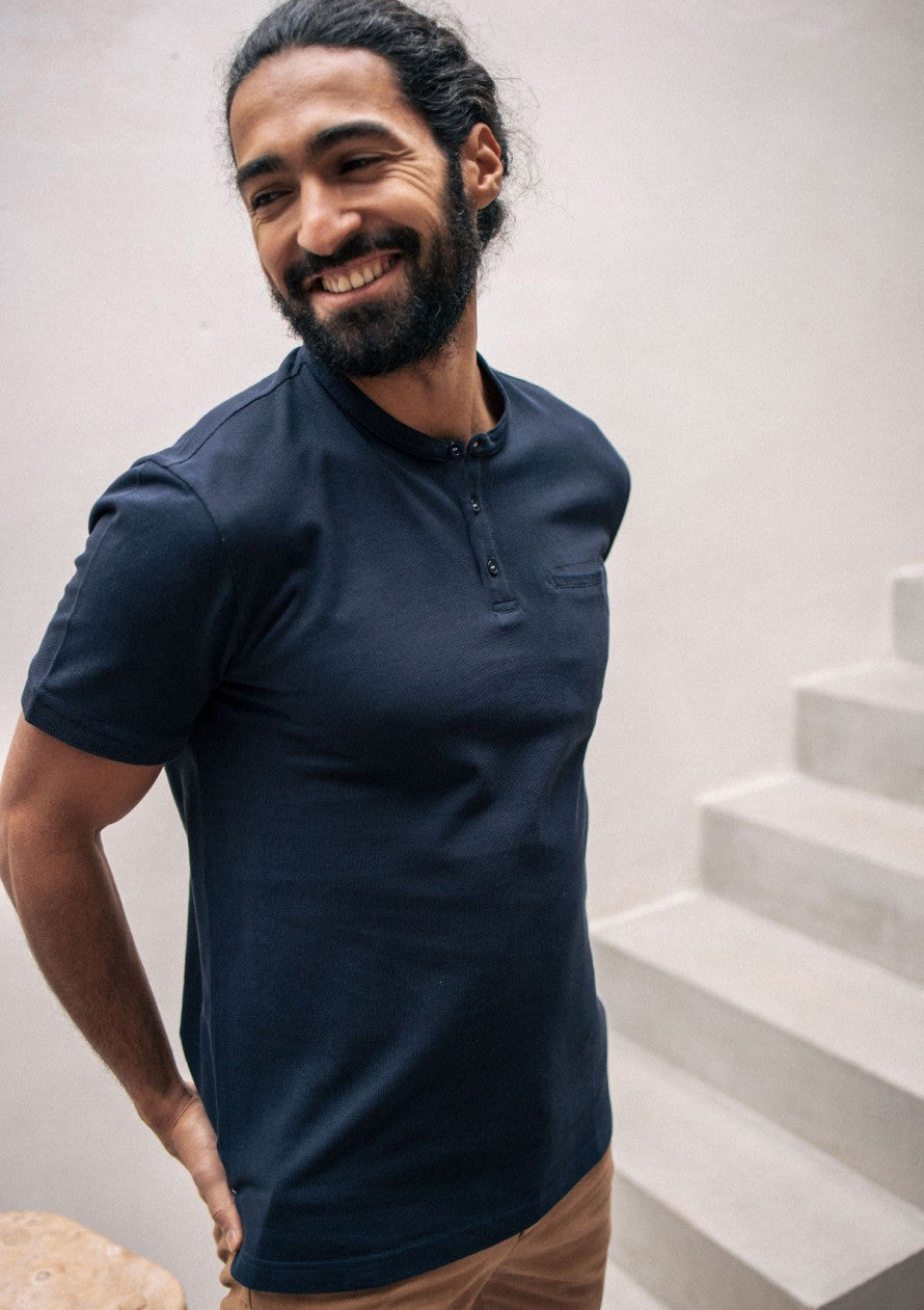 Polo en coton bio Monpolo Marine