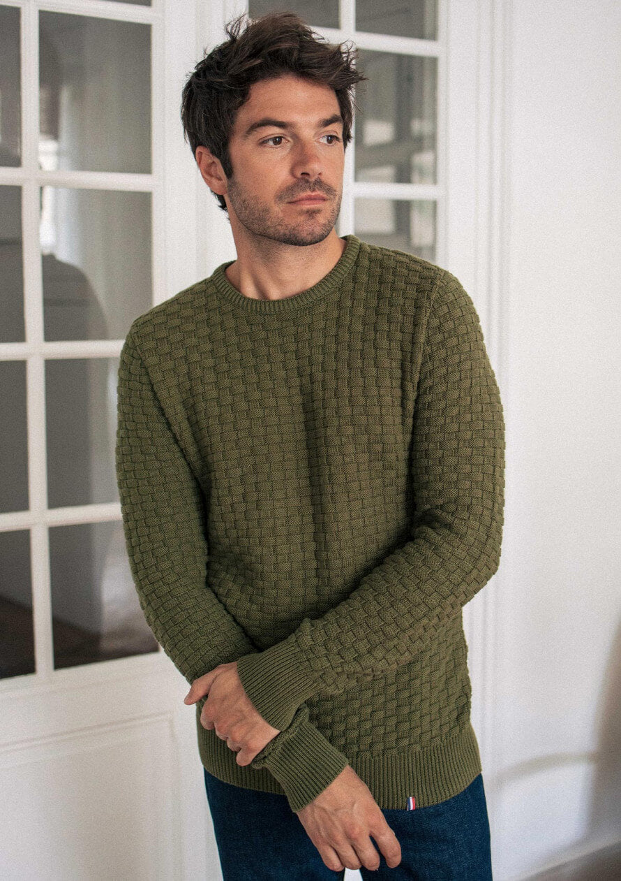 Pull coton homme