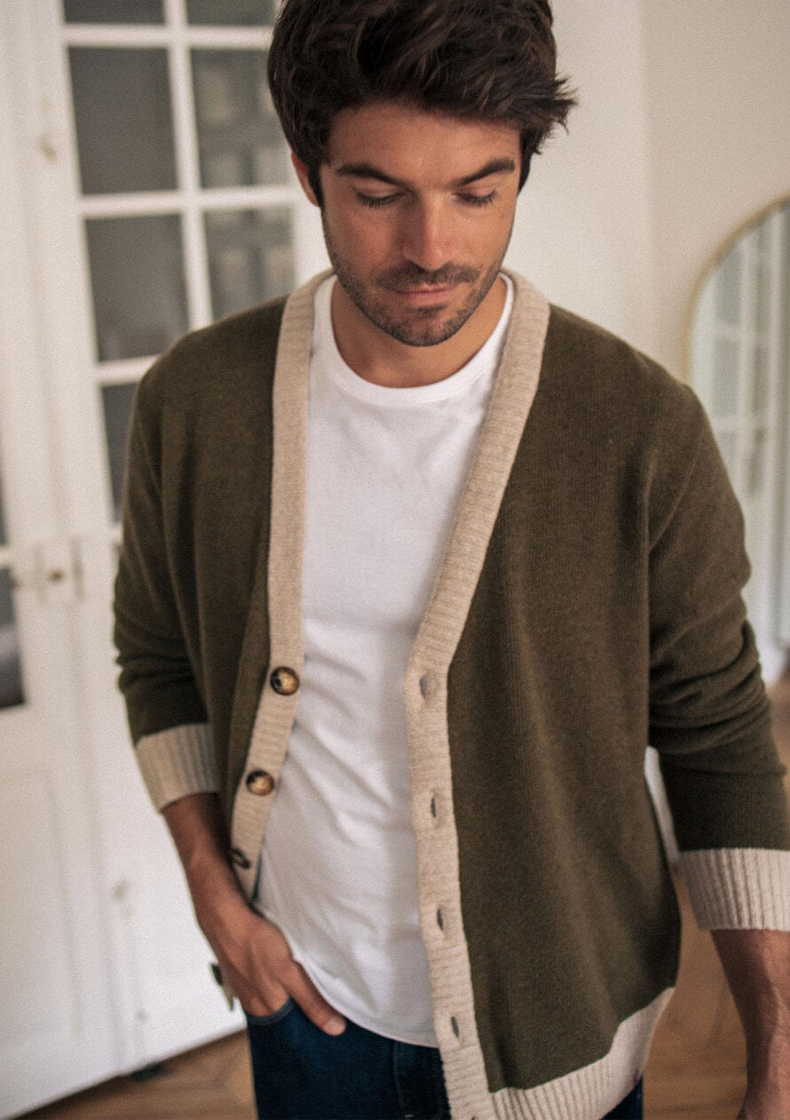 Gilet homme bicolore recyclé