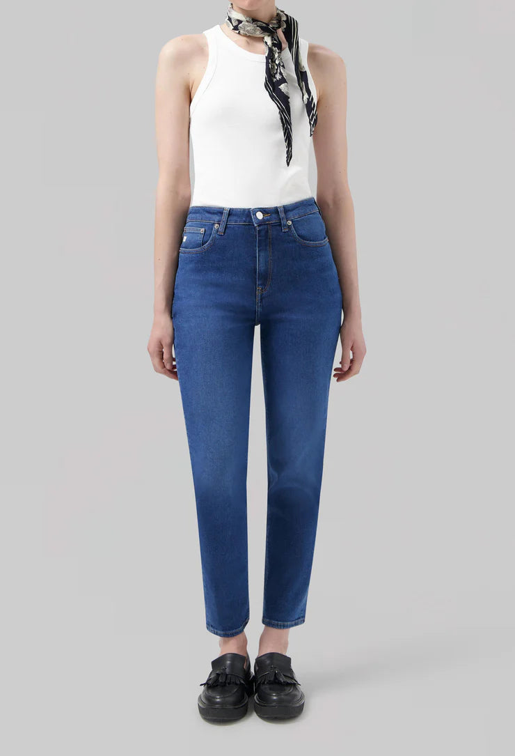 Jean Mom Mams Tapered Stone Indigo