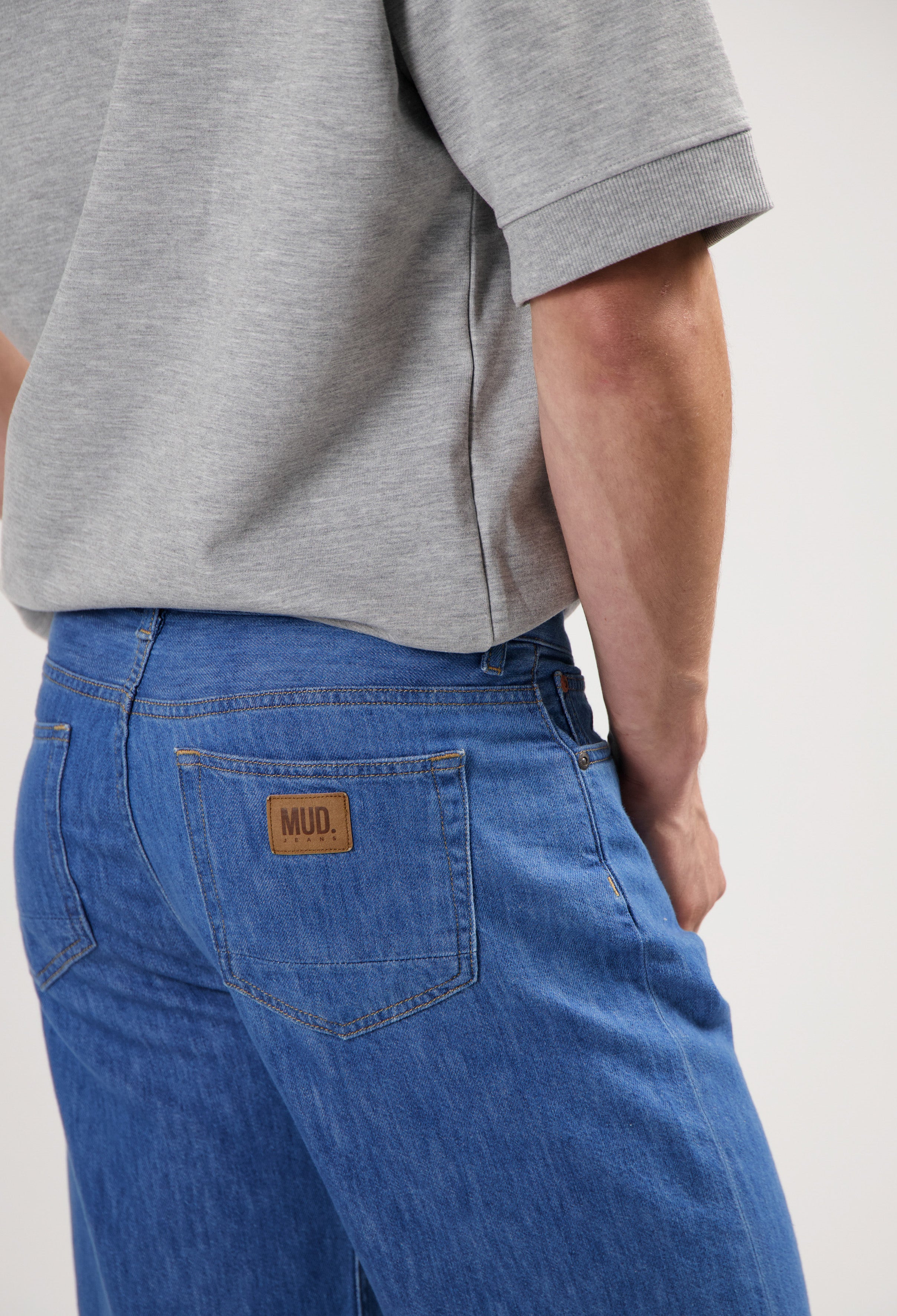Herren Jeansshorts James Denim Stone
