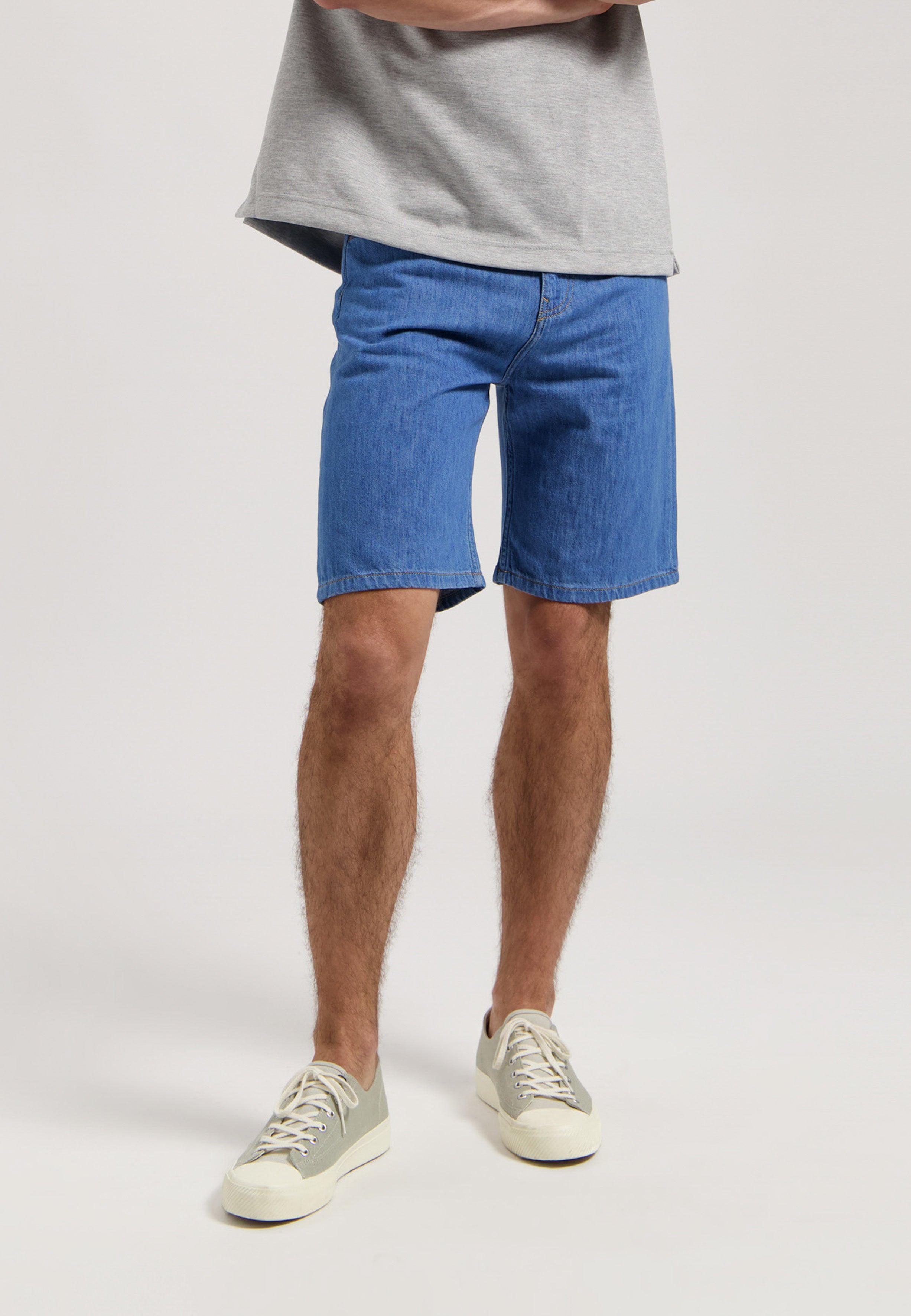 Herren Jeansshorts James Denim Stone