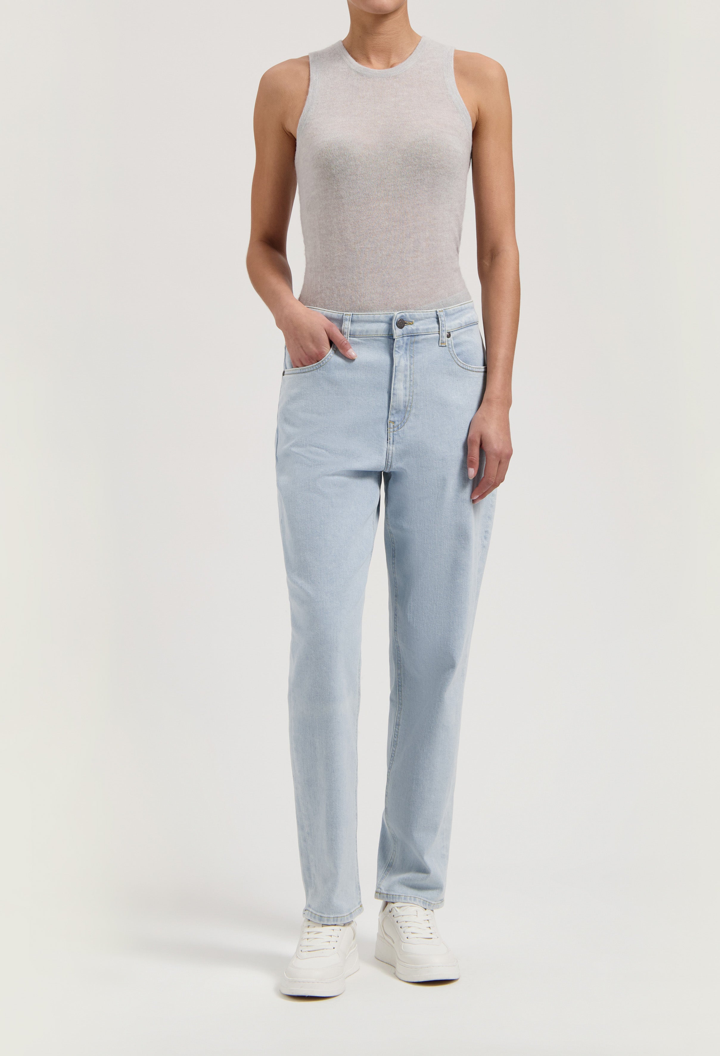 Mom Jeans Mams Tapered Light Stone
