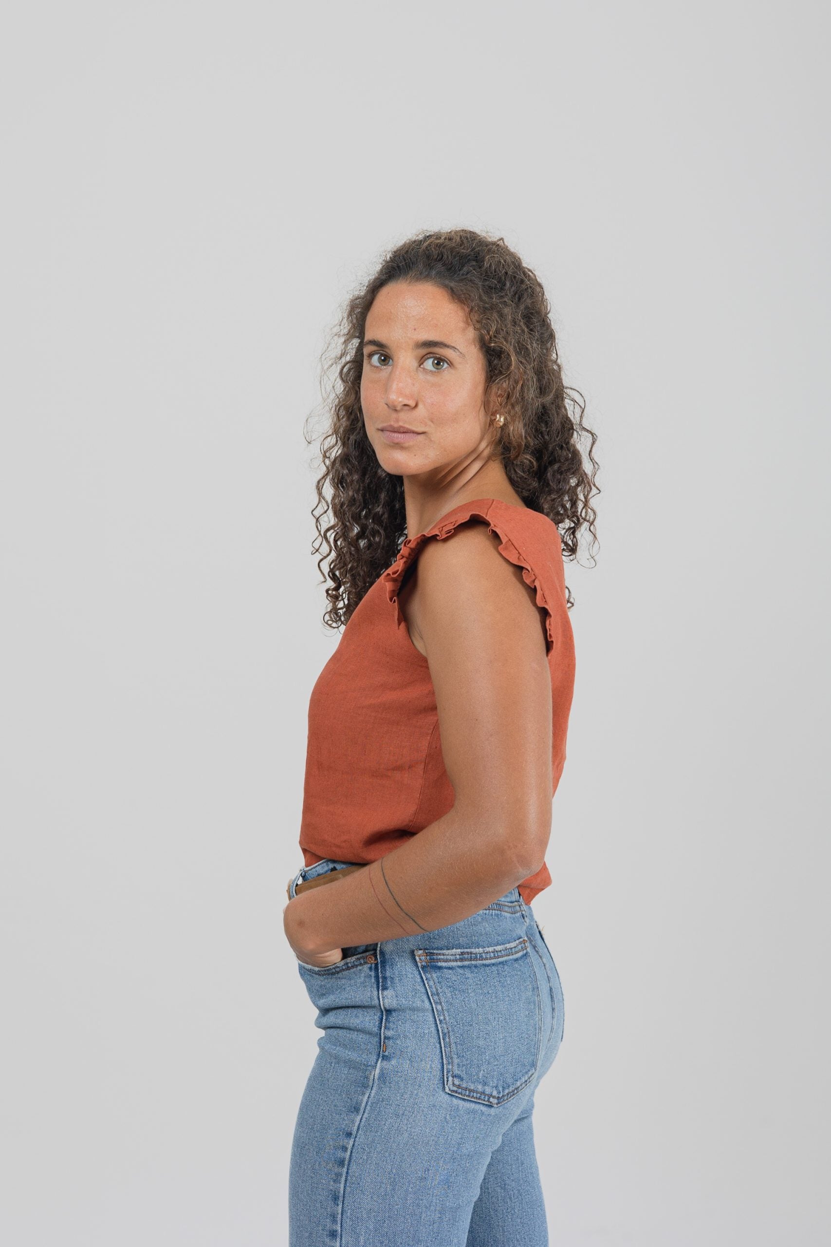 Blouse en lin femme Bella ocre