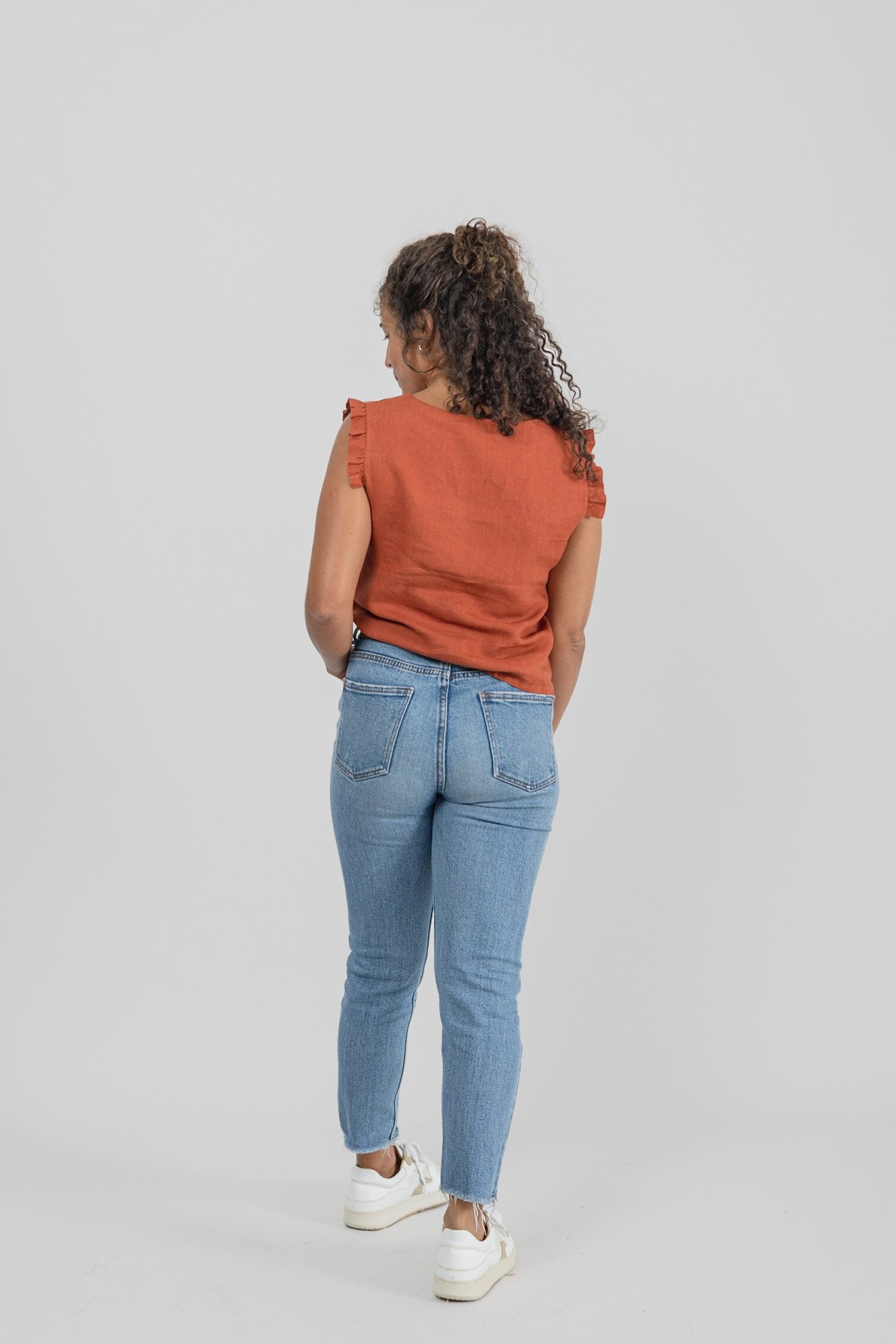 Blouse en lin femme Bella ocre