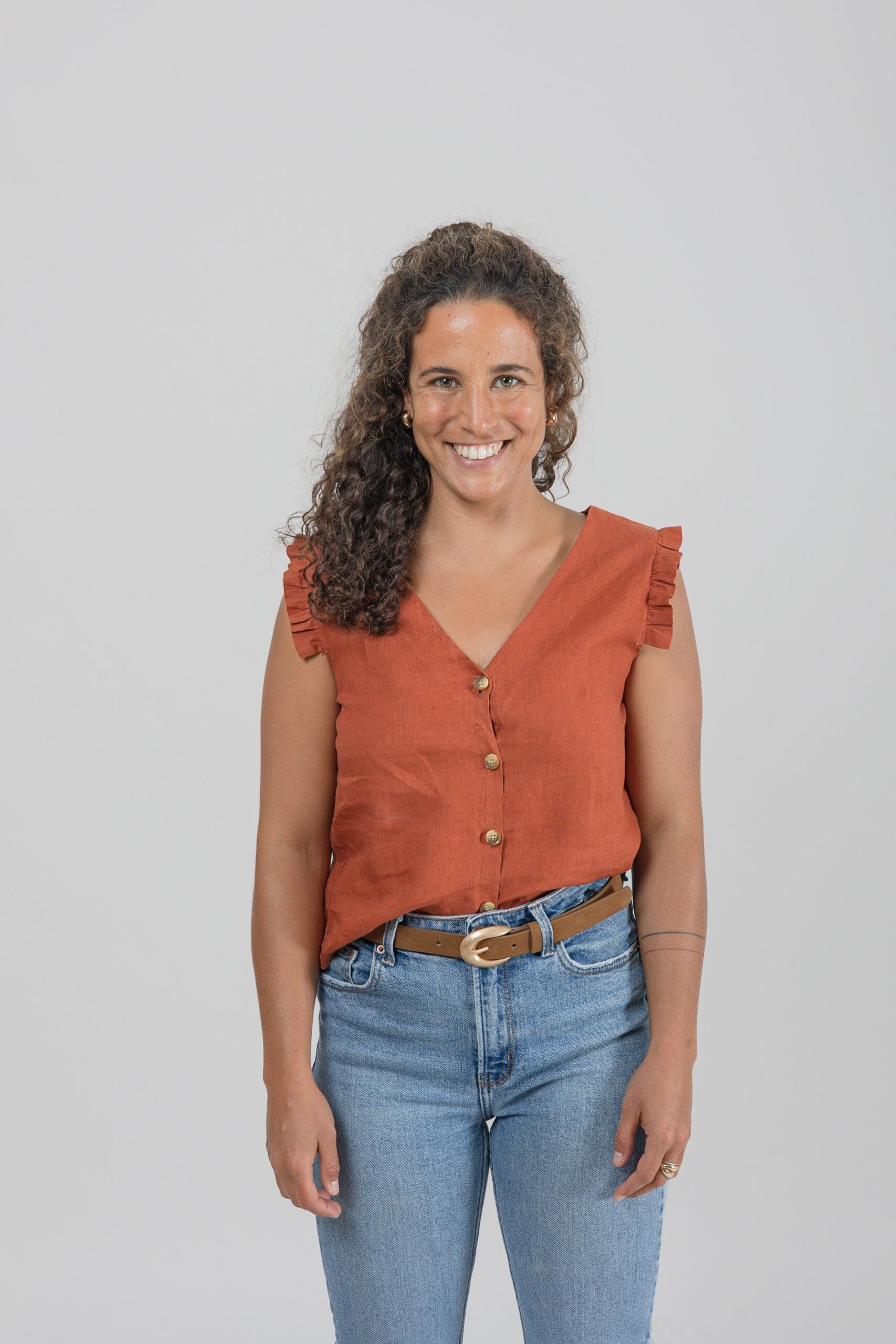 Blouse en lin femme Bella ocre