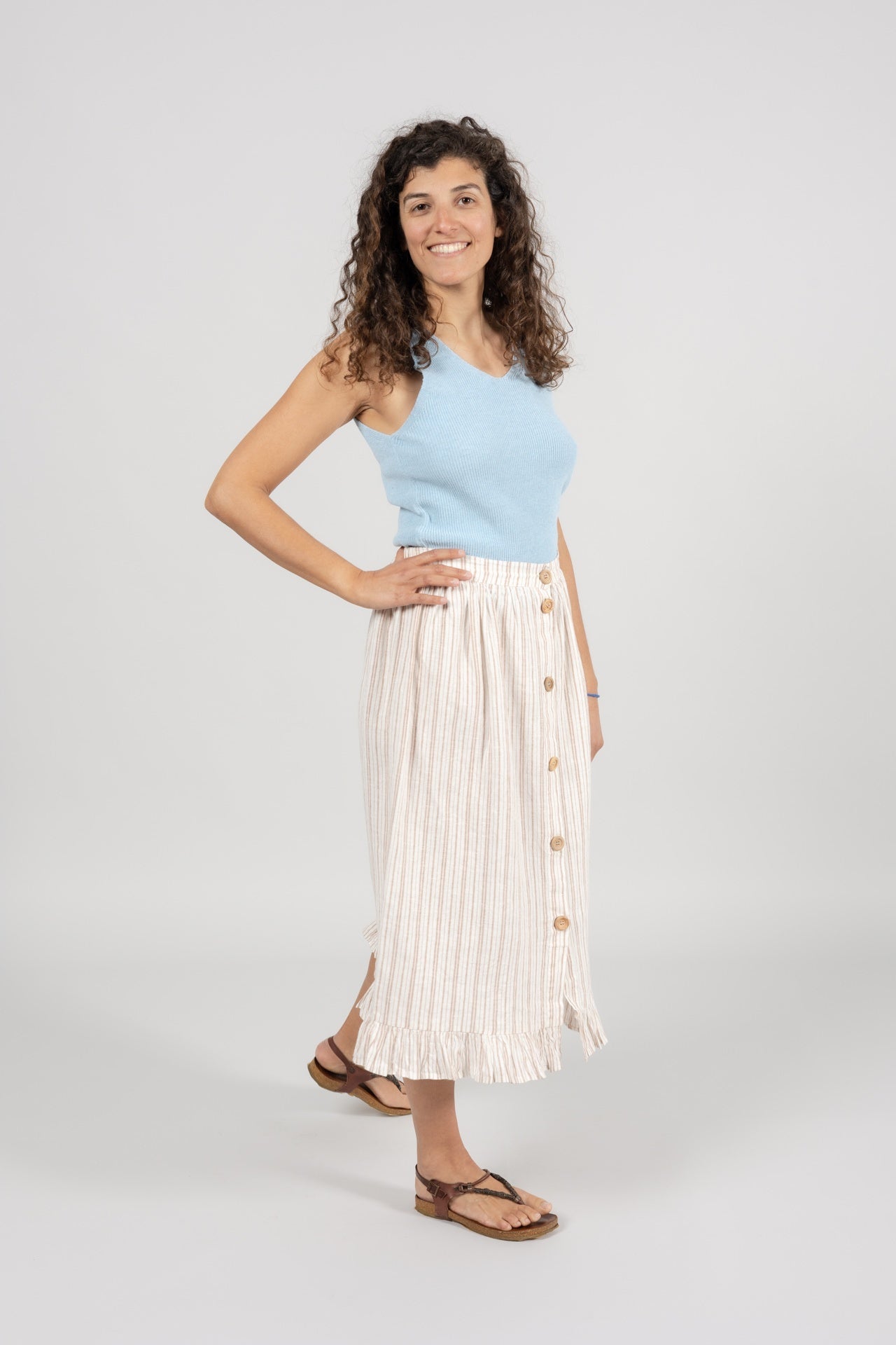 Top Femme sans manches Arganil Bleu ciel