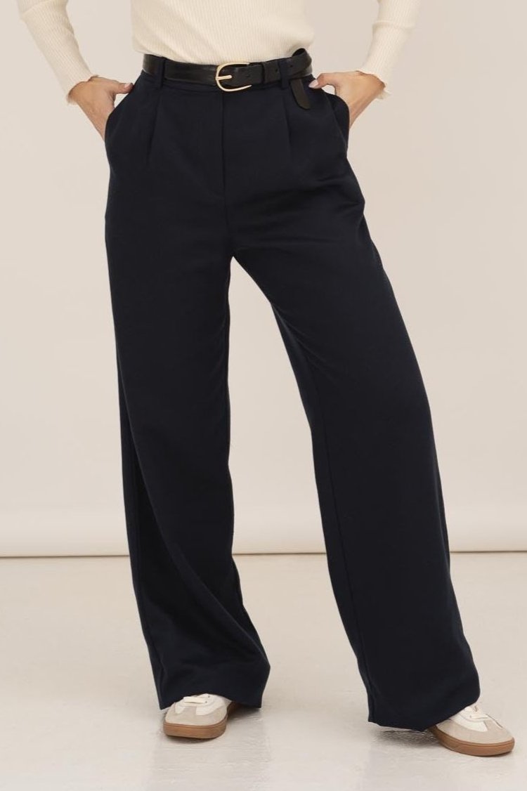 Pantalon taille haute Mara Navy