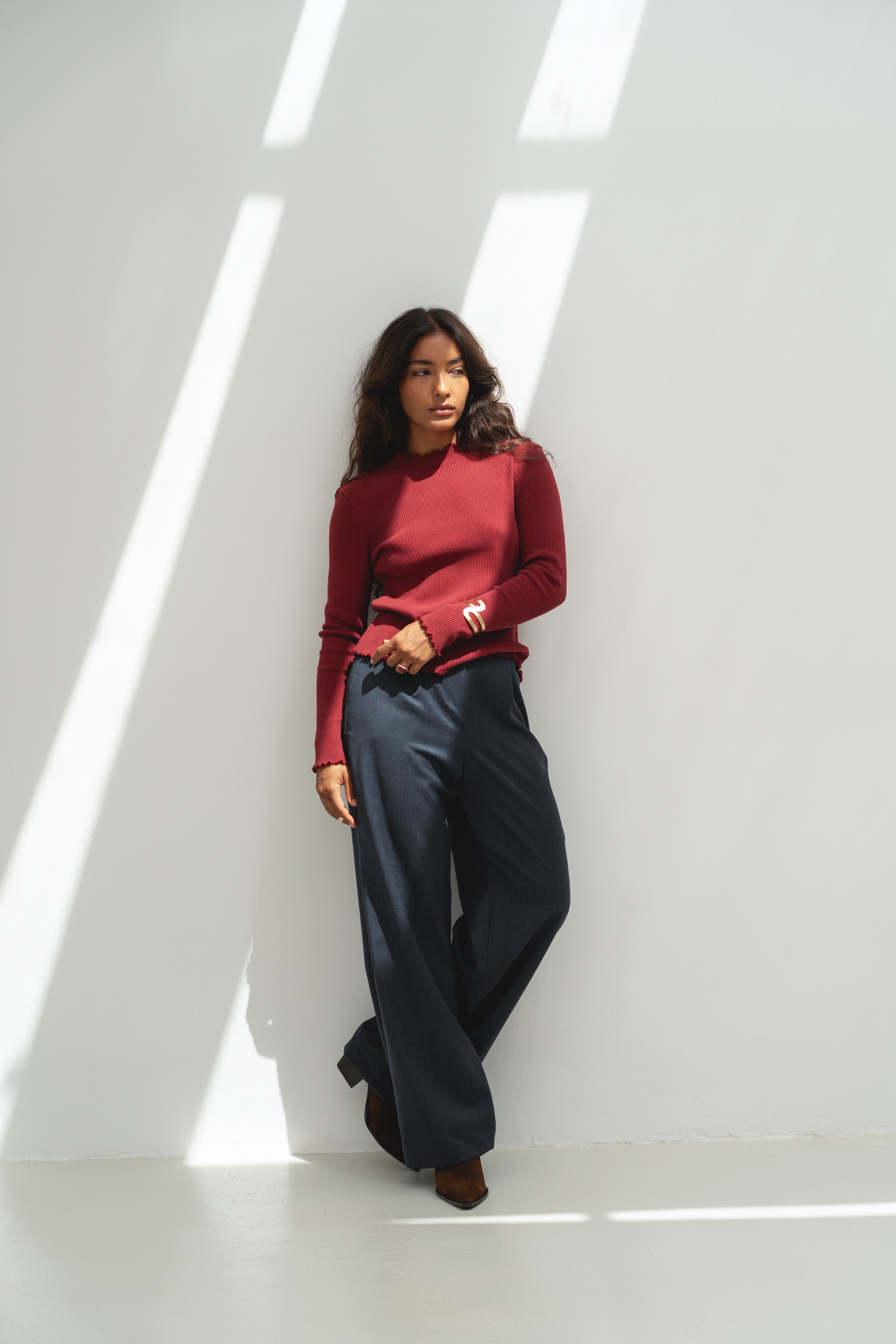 Langarmshirt Ava bordeaux